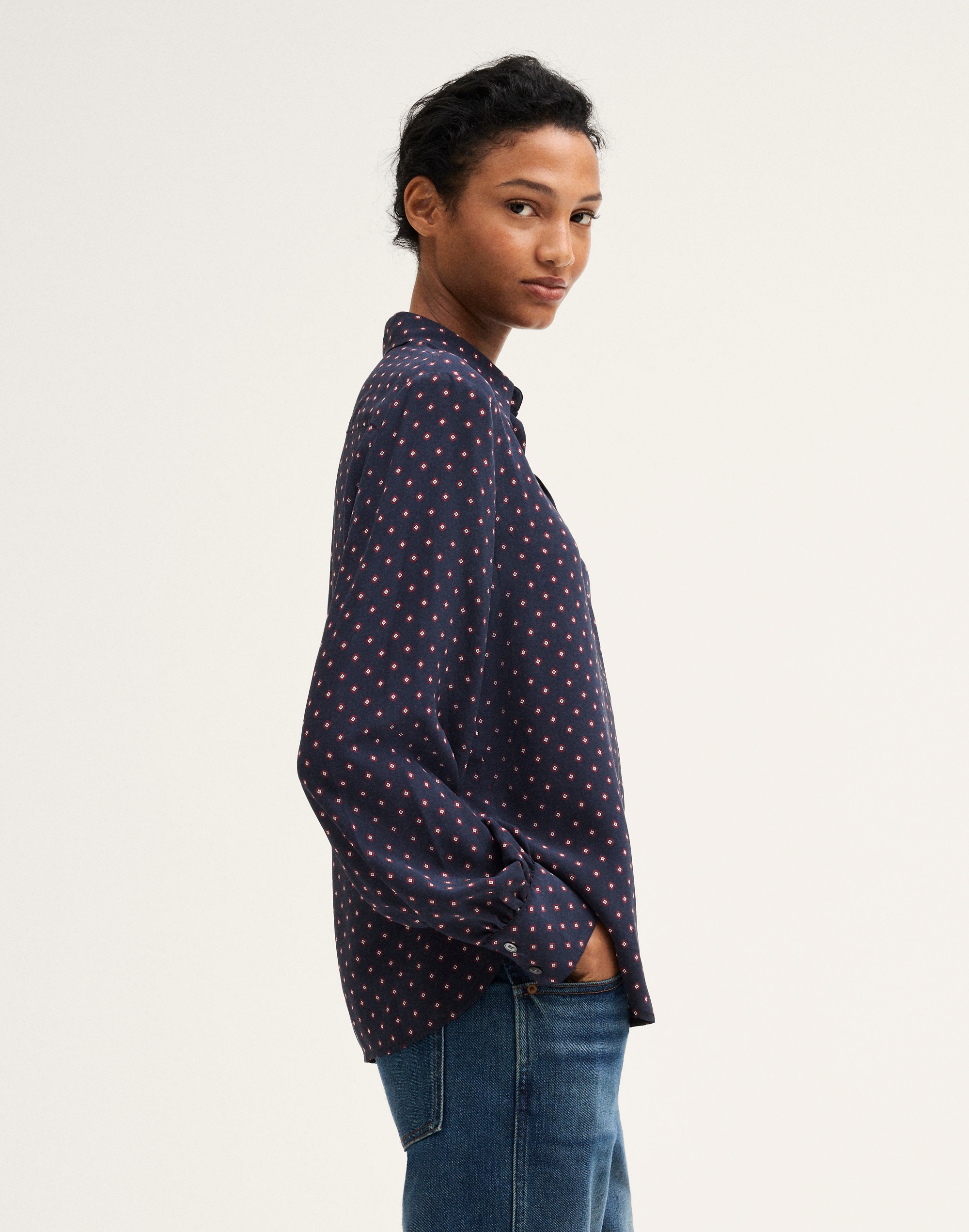 Silk Button-Up Shirt