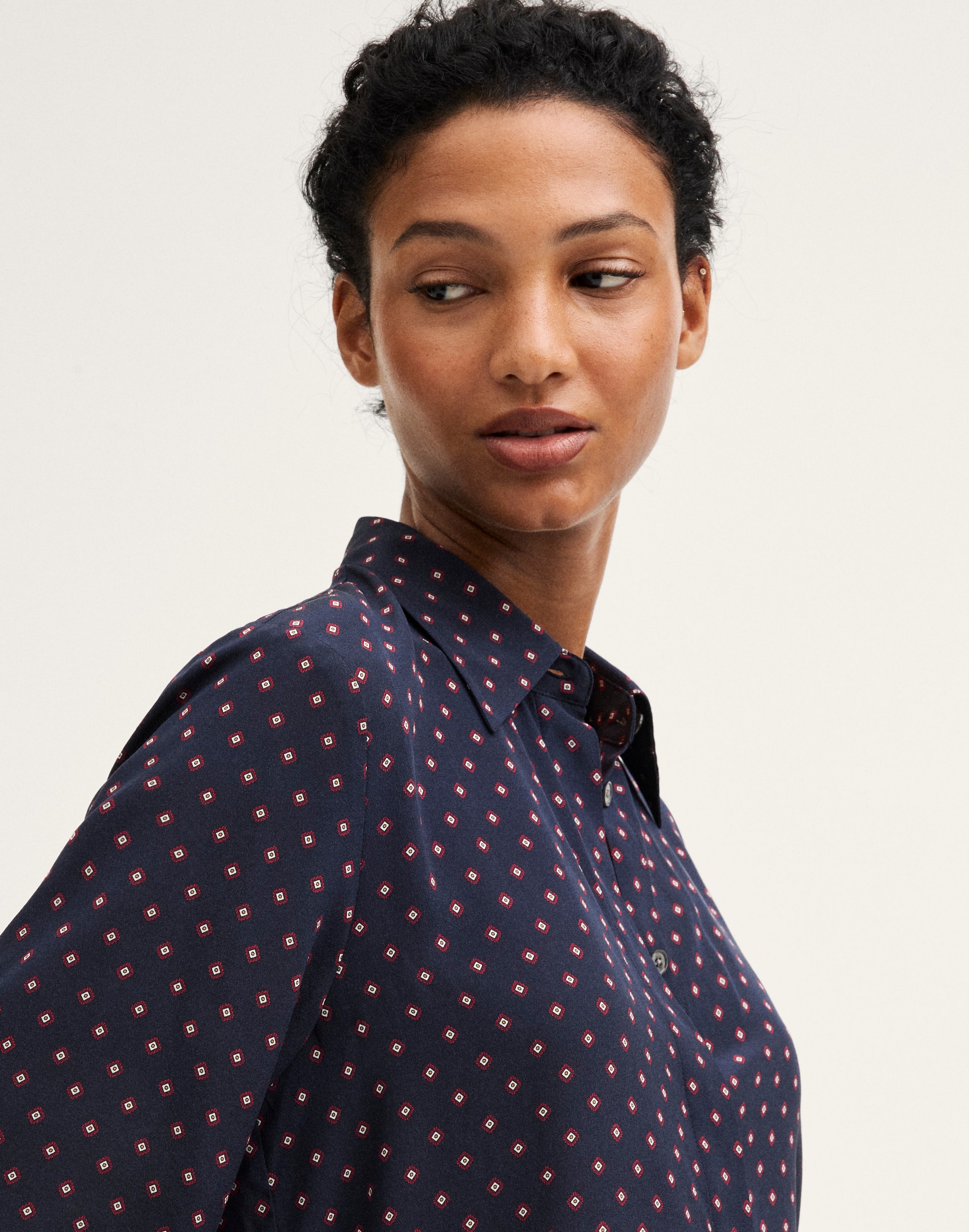 Silk Button-Up Shirt