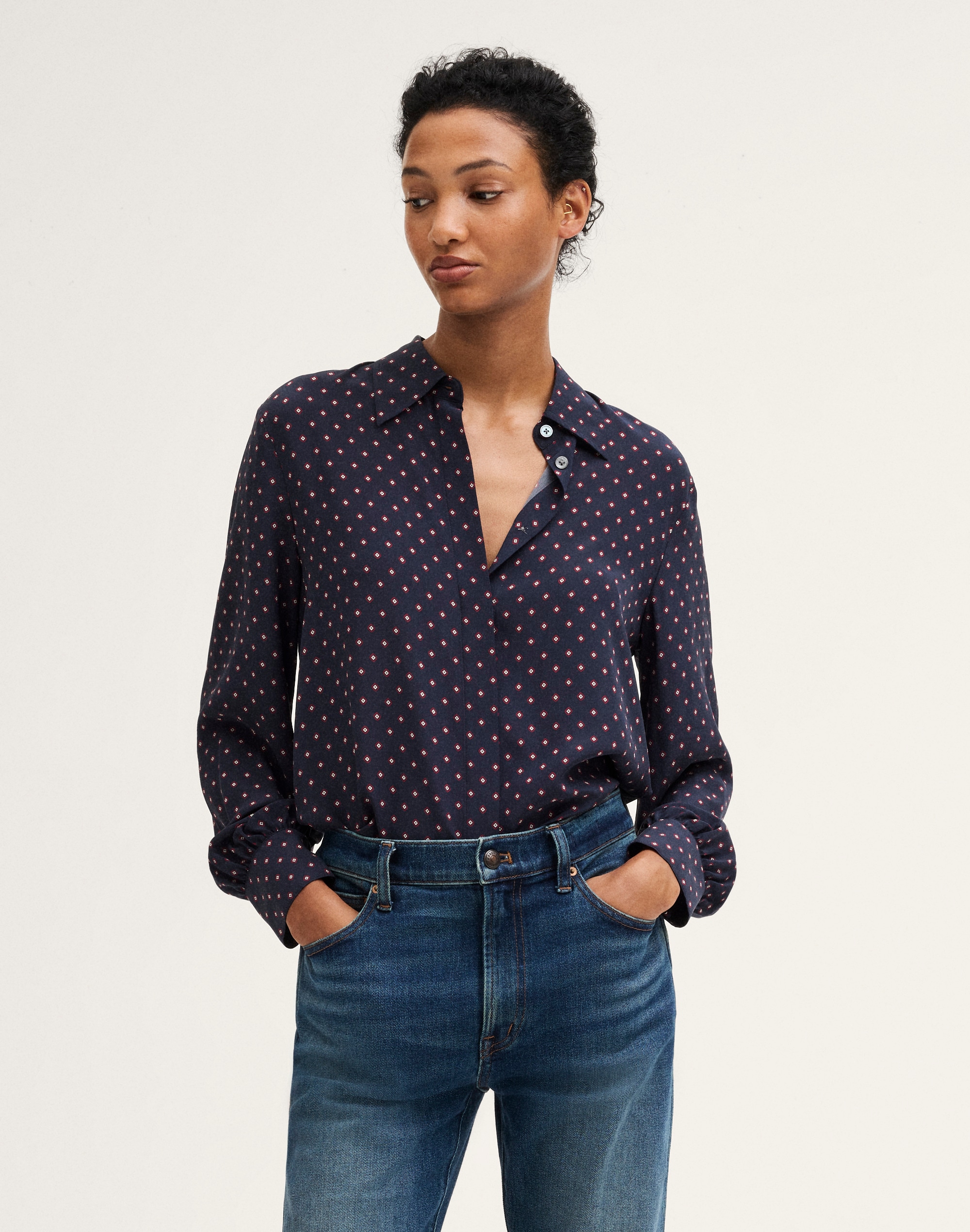 Silk Button-Up Shirt by Madewell