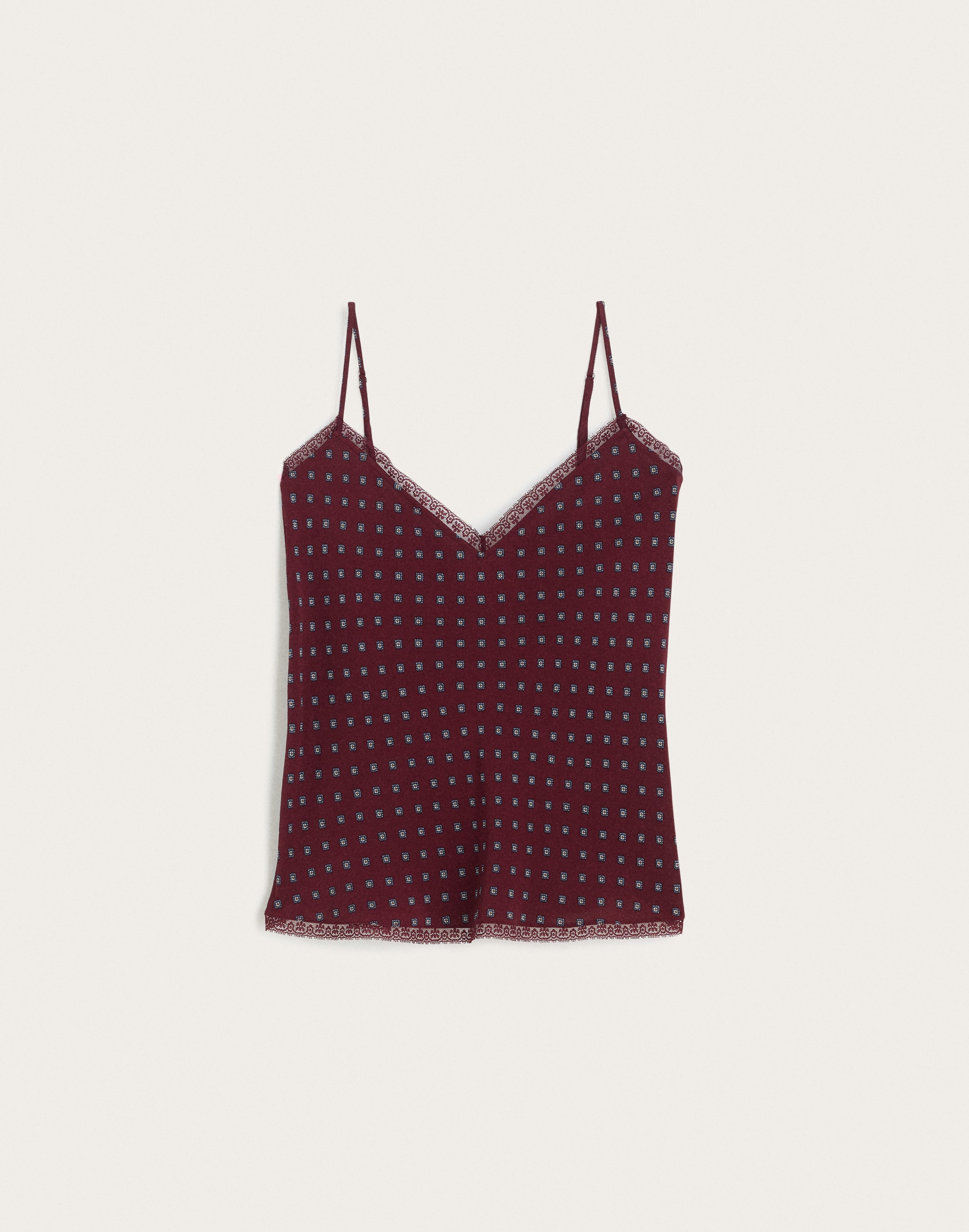 Lace-Trim V-Neck Cami Top