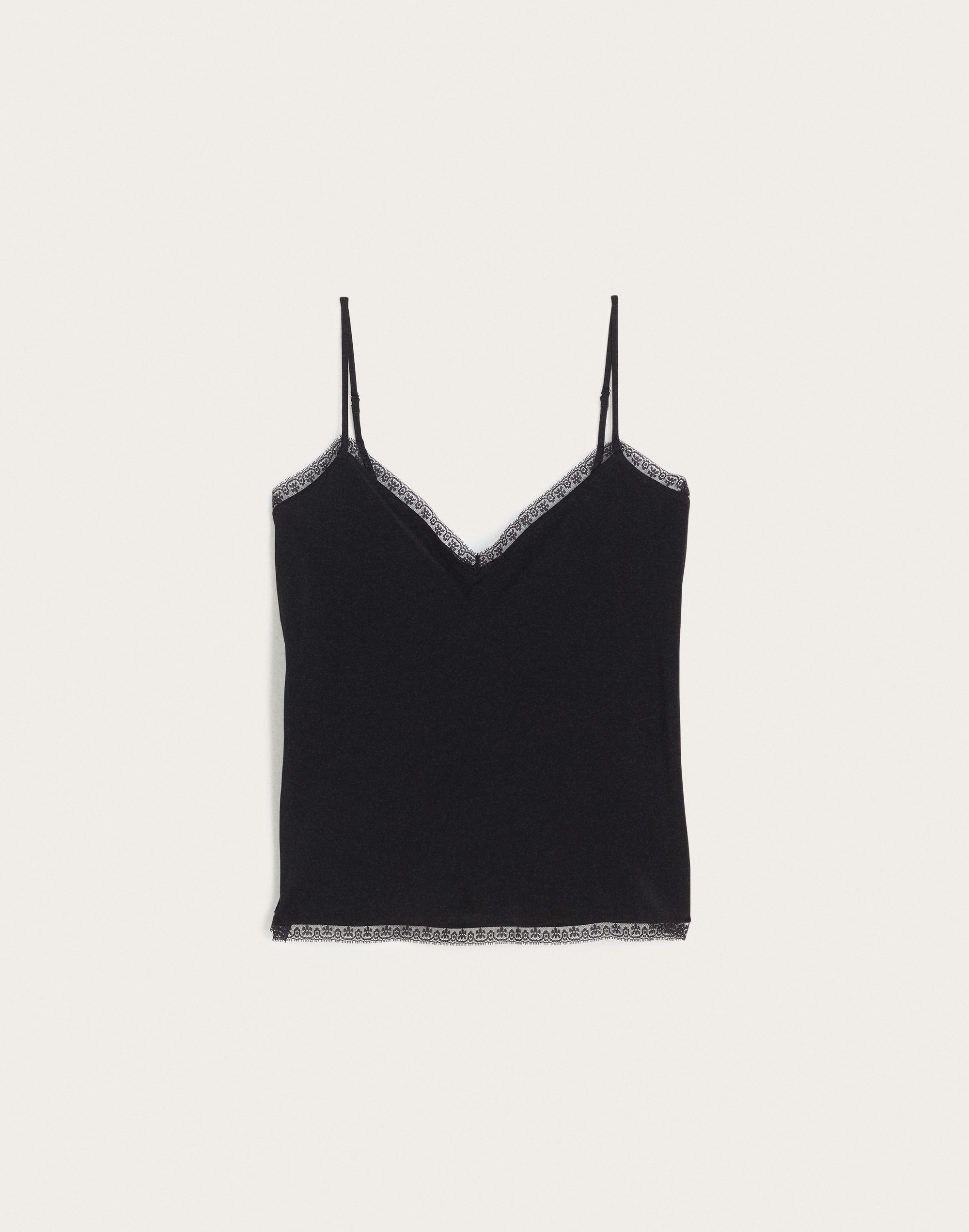 Lace-Trim V-Neck Cami Top