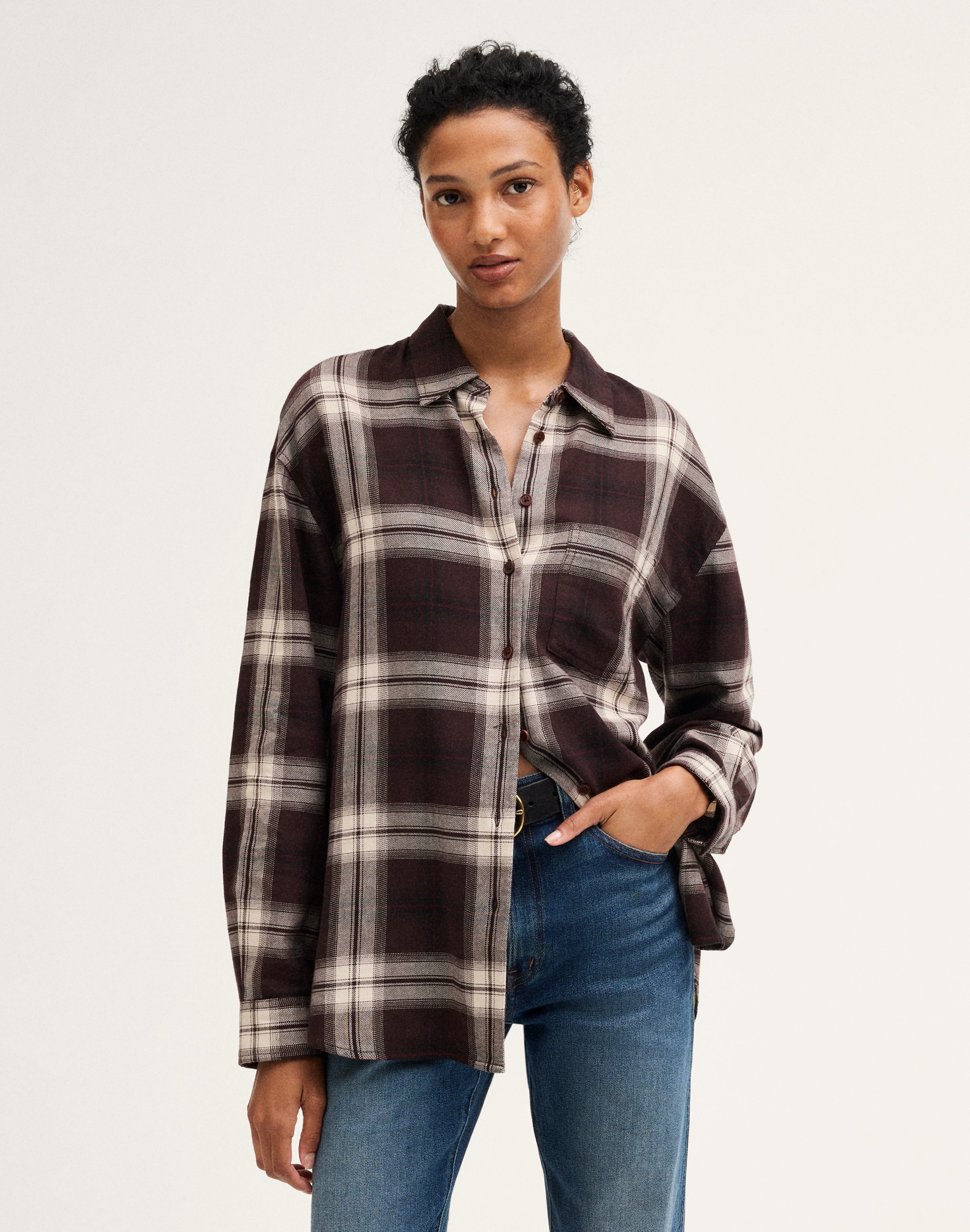 Madewell The Easy Shirt In Orange