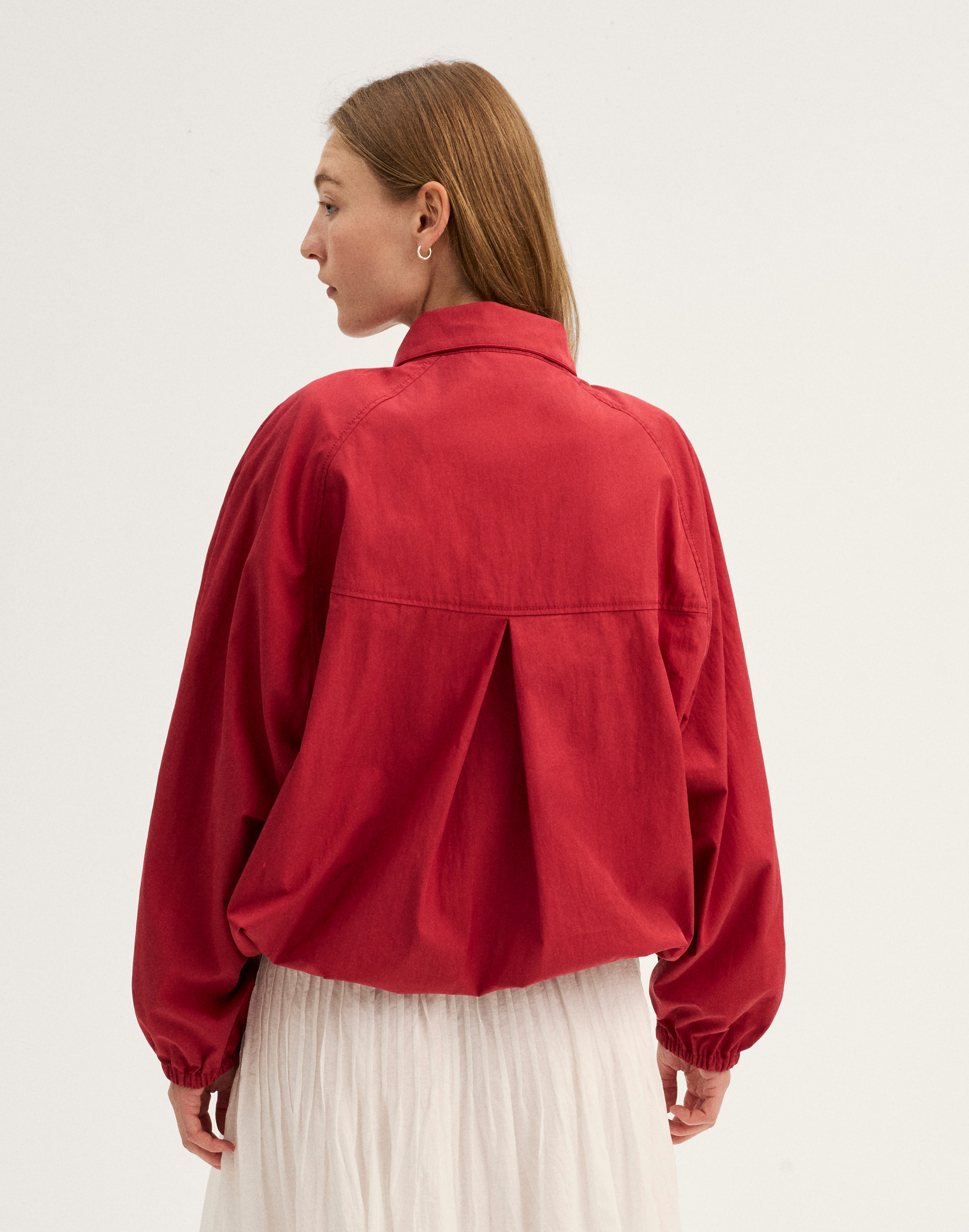 Funnel-Neck Windbreaker Jacket