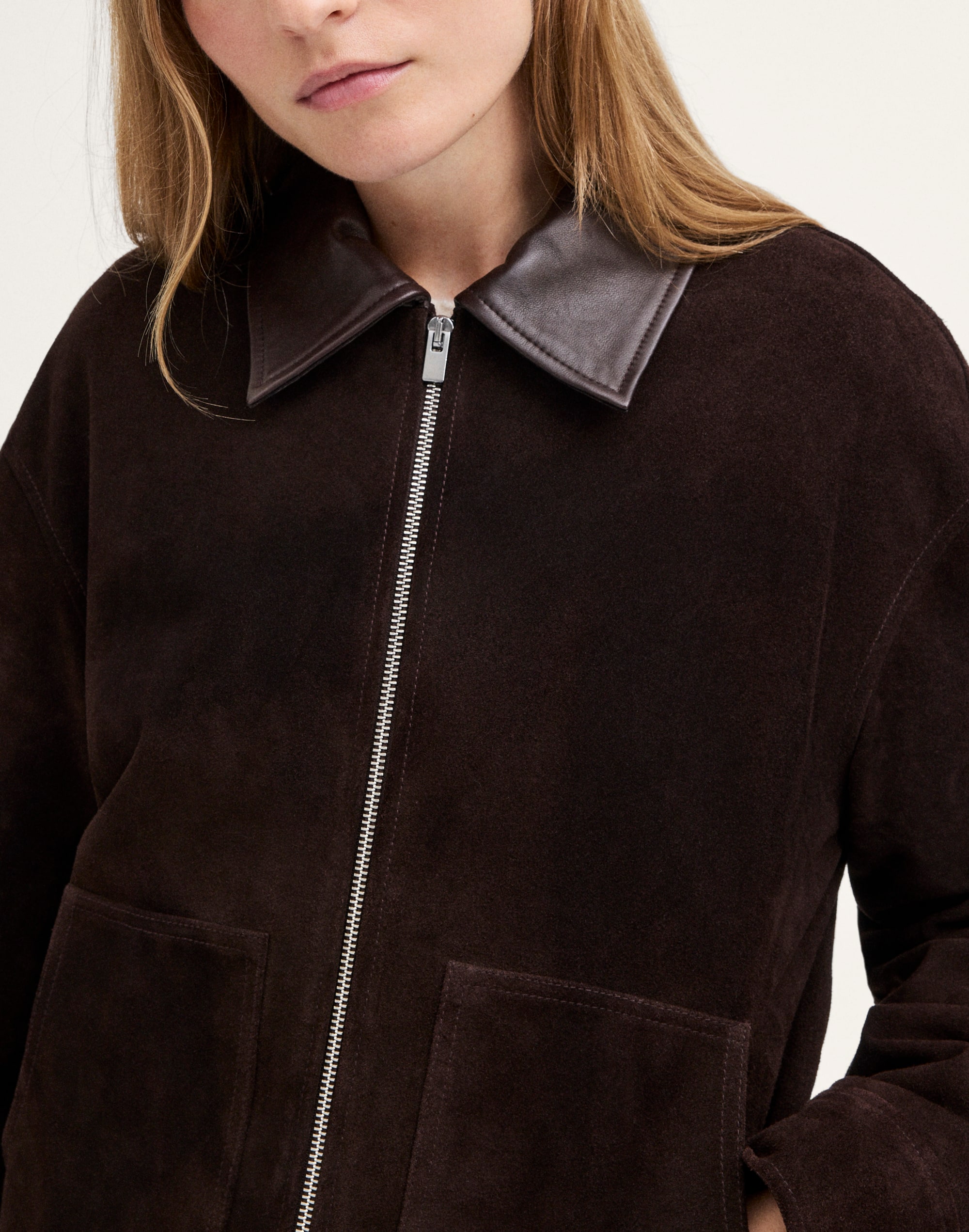 Patch-Pocket Jacket in Suede