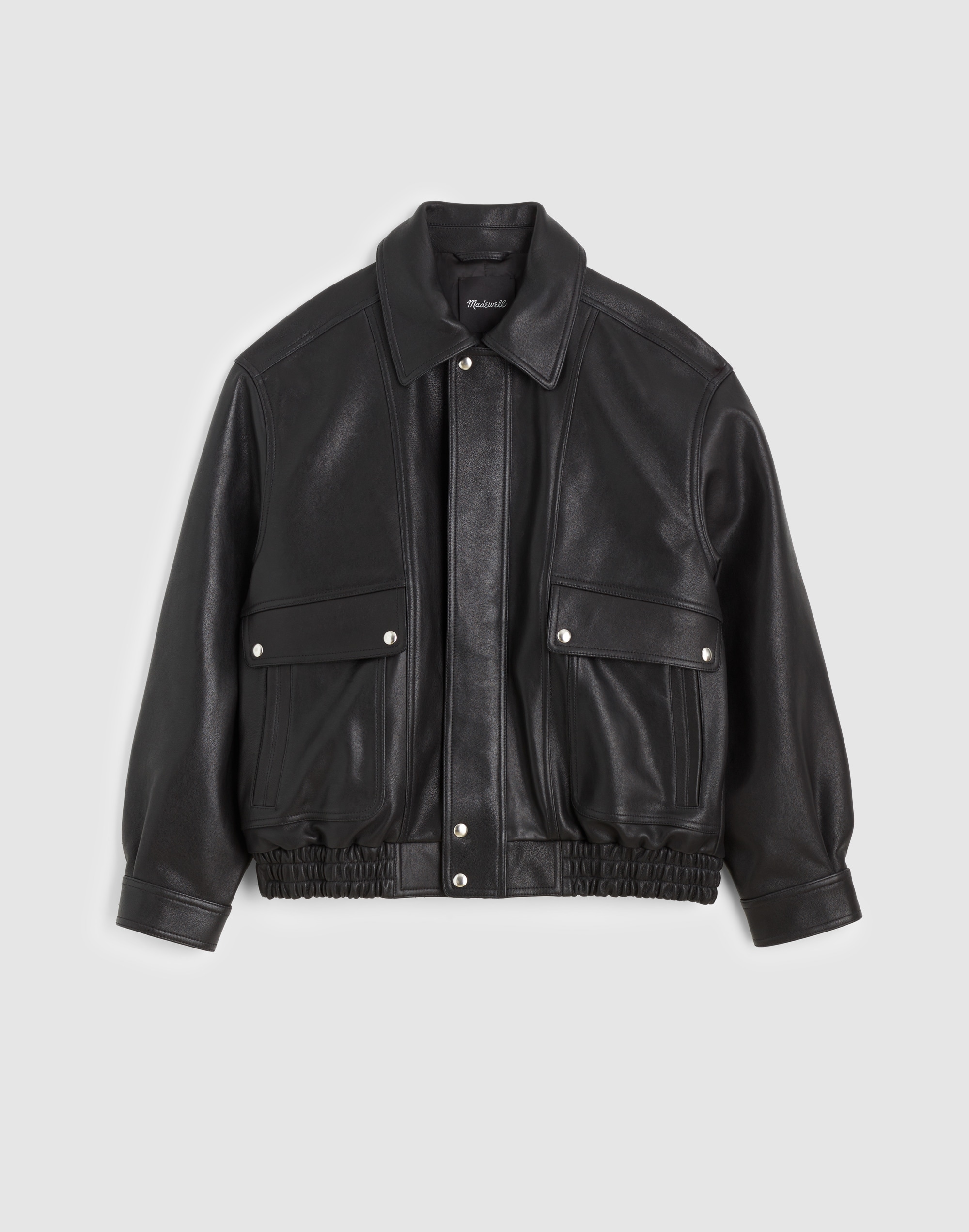 Utility Bomber Jacket in Leather
