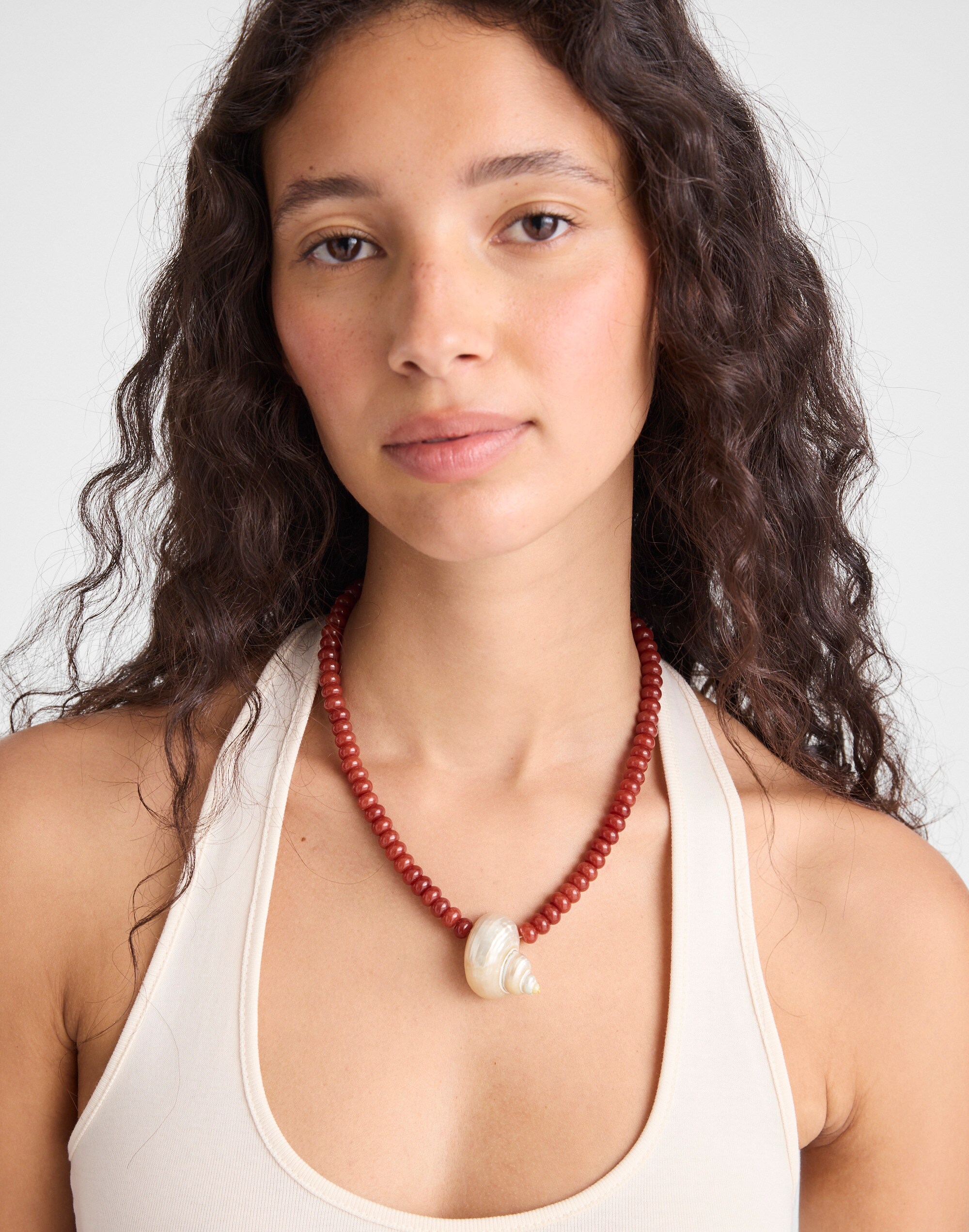 Shell Beaded Choker Necklace