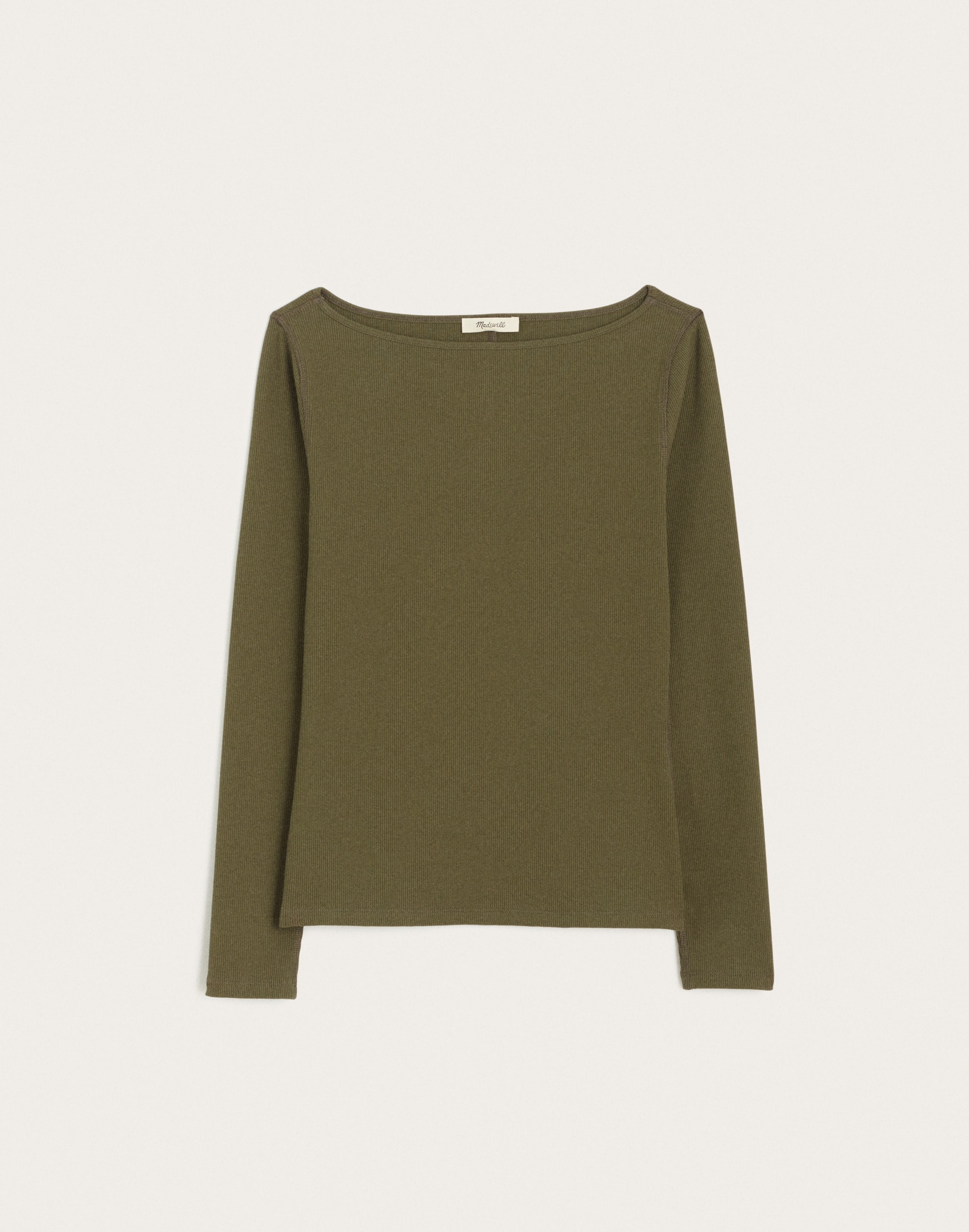 The Boatneck Layering Top in Utility Rib