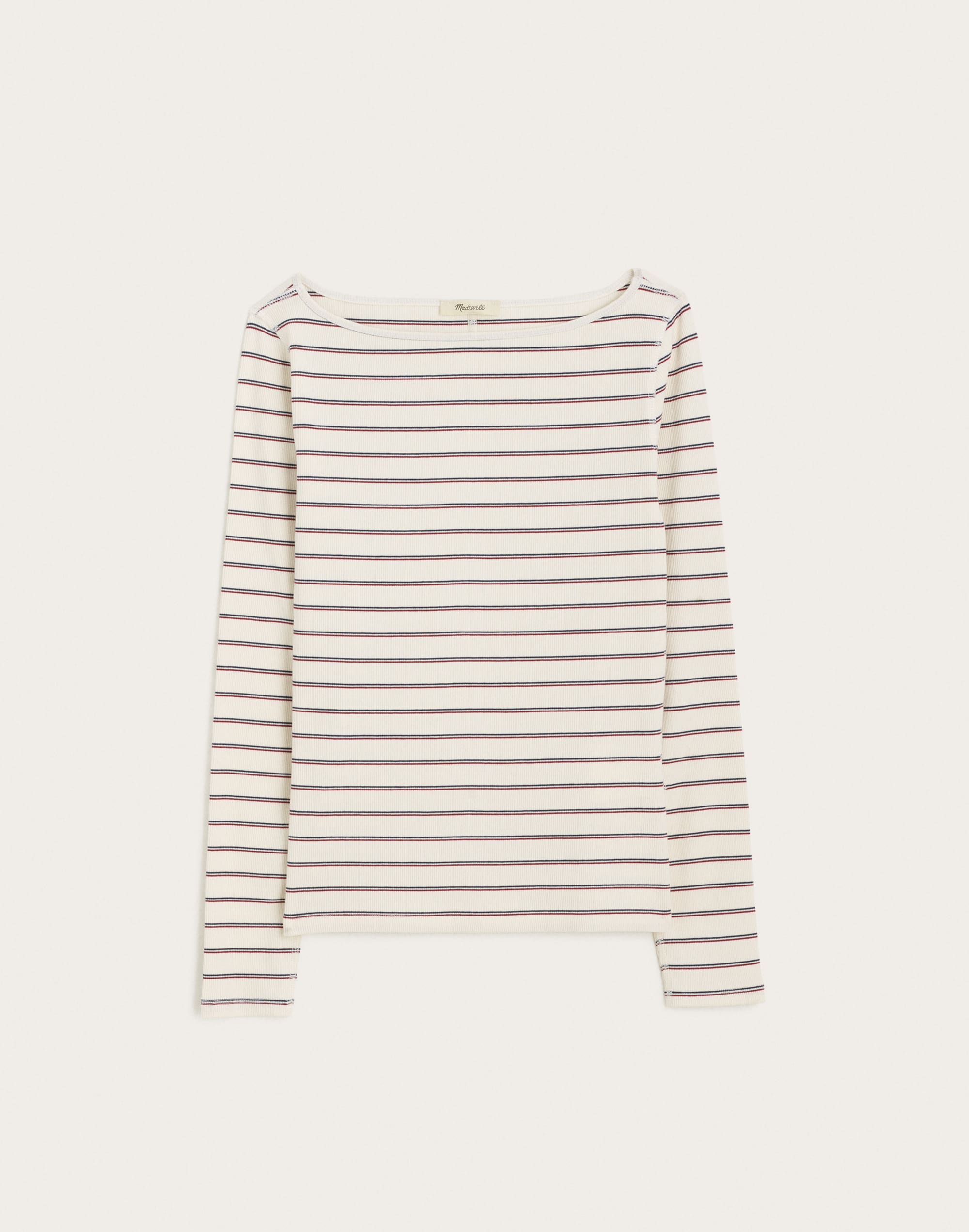 The Boatneck Layering Tee in Utility Rib