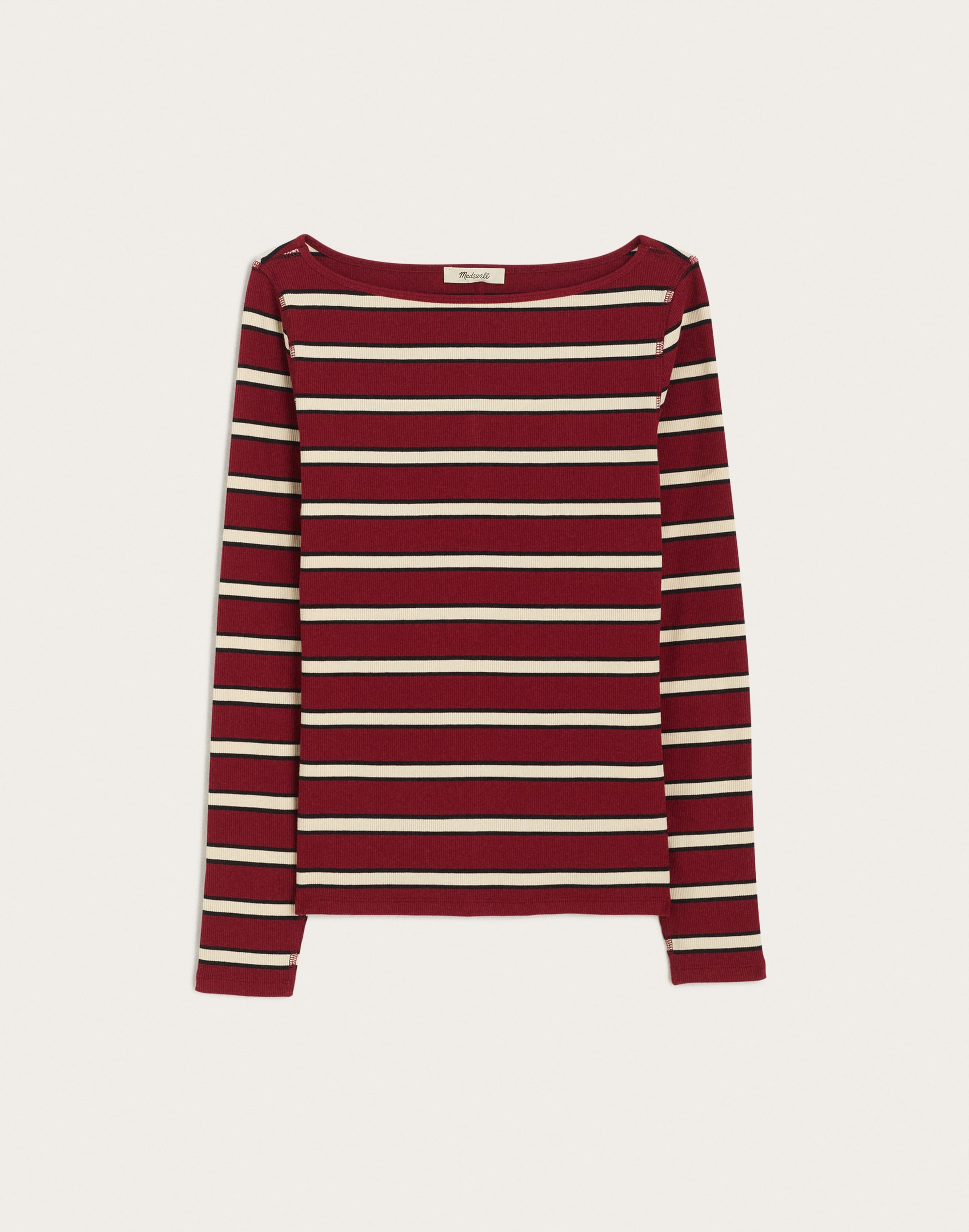 The Boatneck Layering Tee in Utility Rib