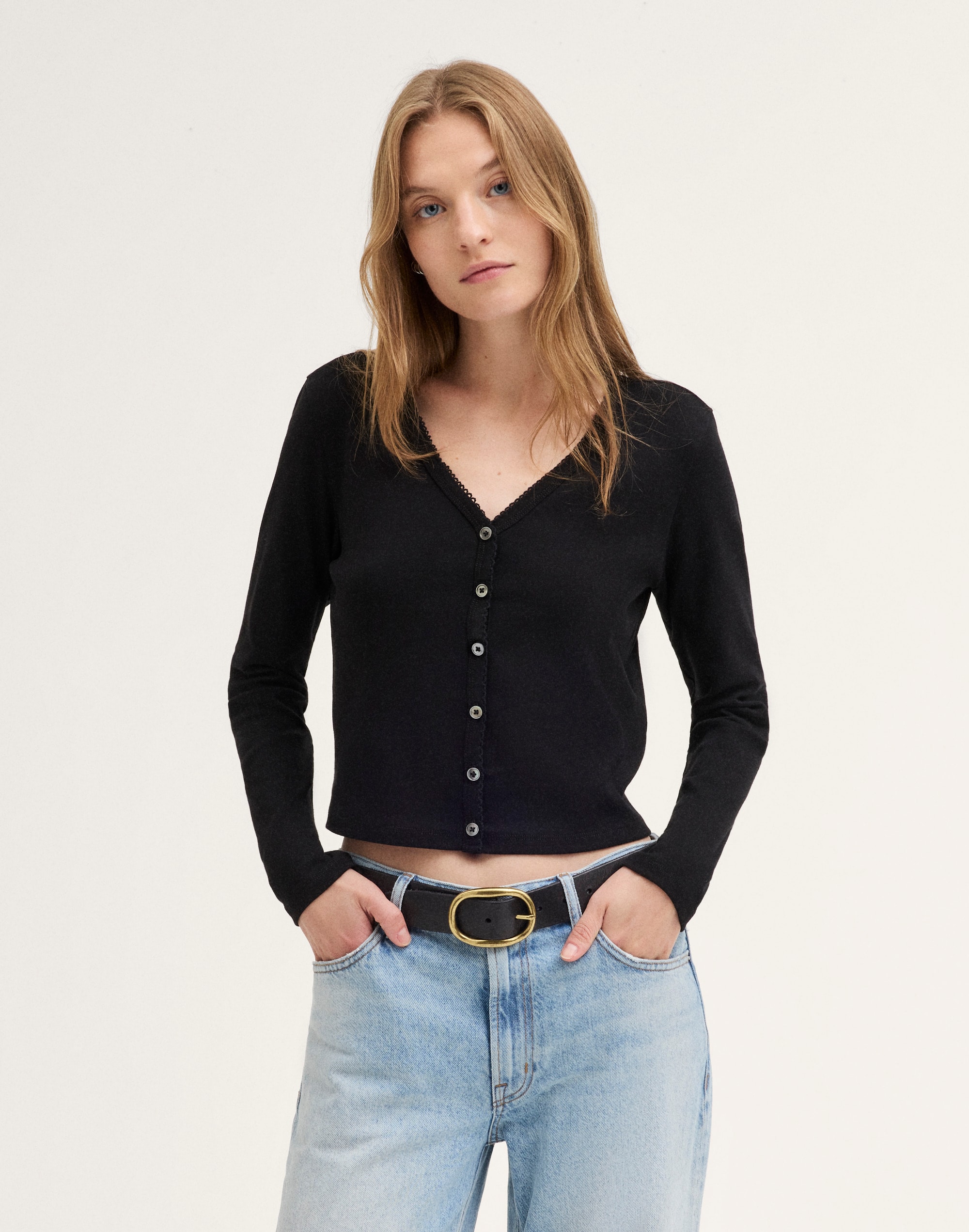 the '90s cardigan in compact cotton