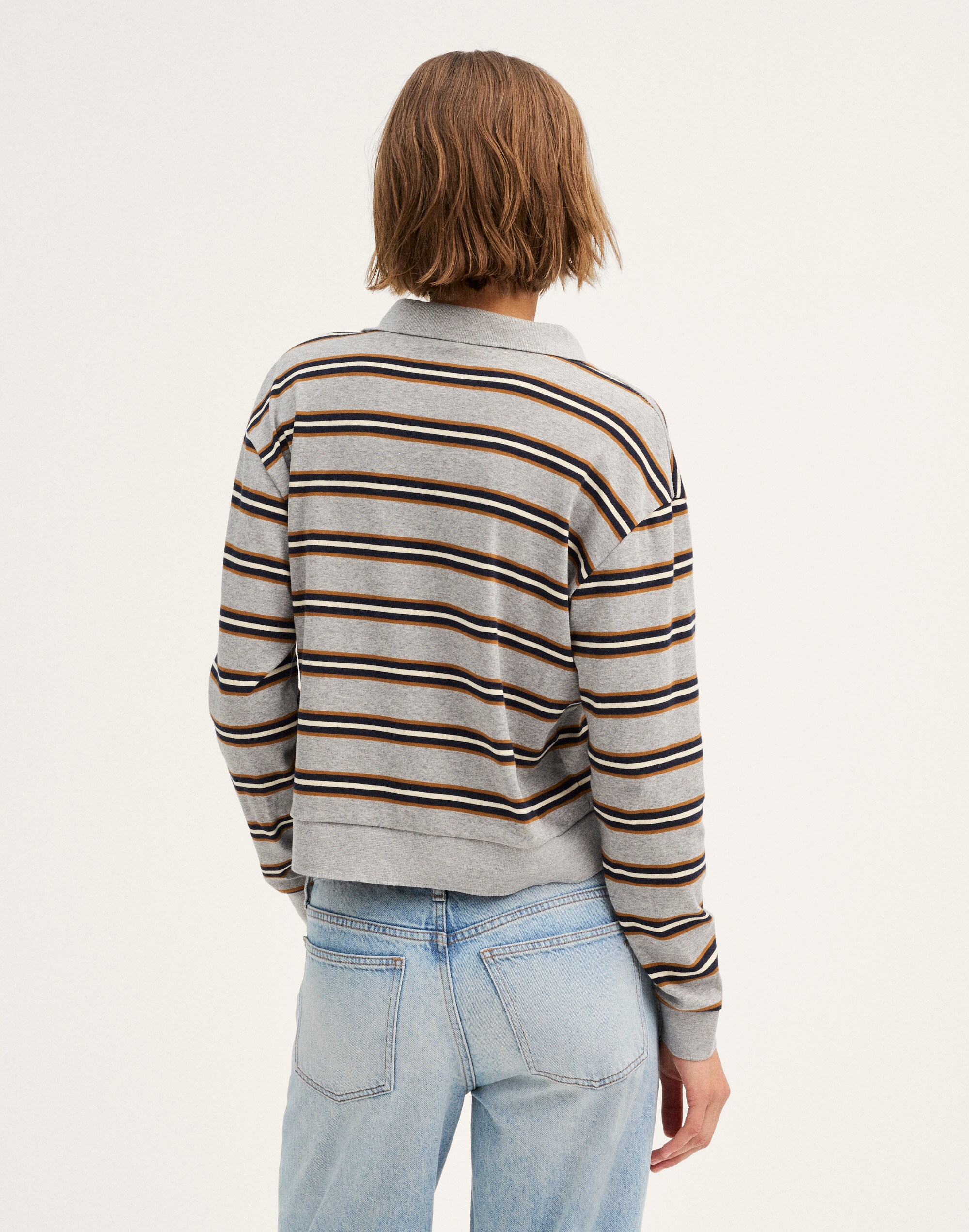 The Long-Sleeve Polo in Compact Cotton