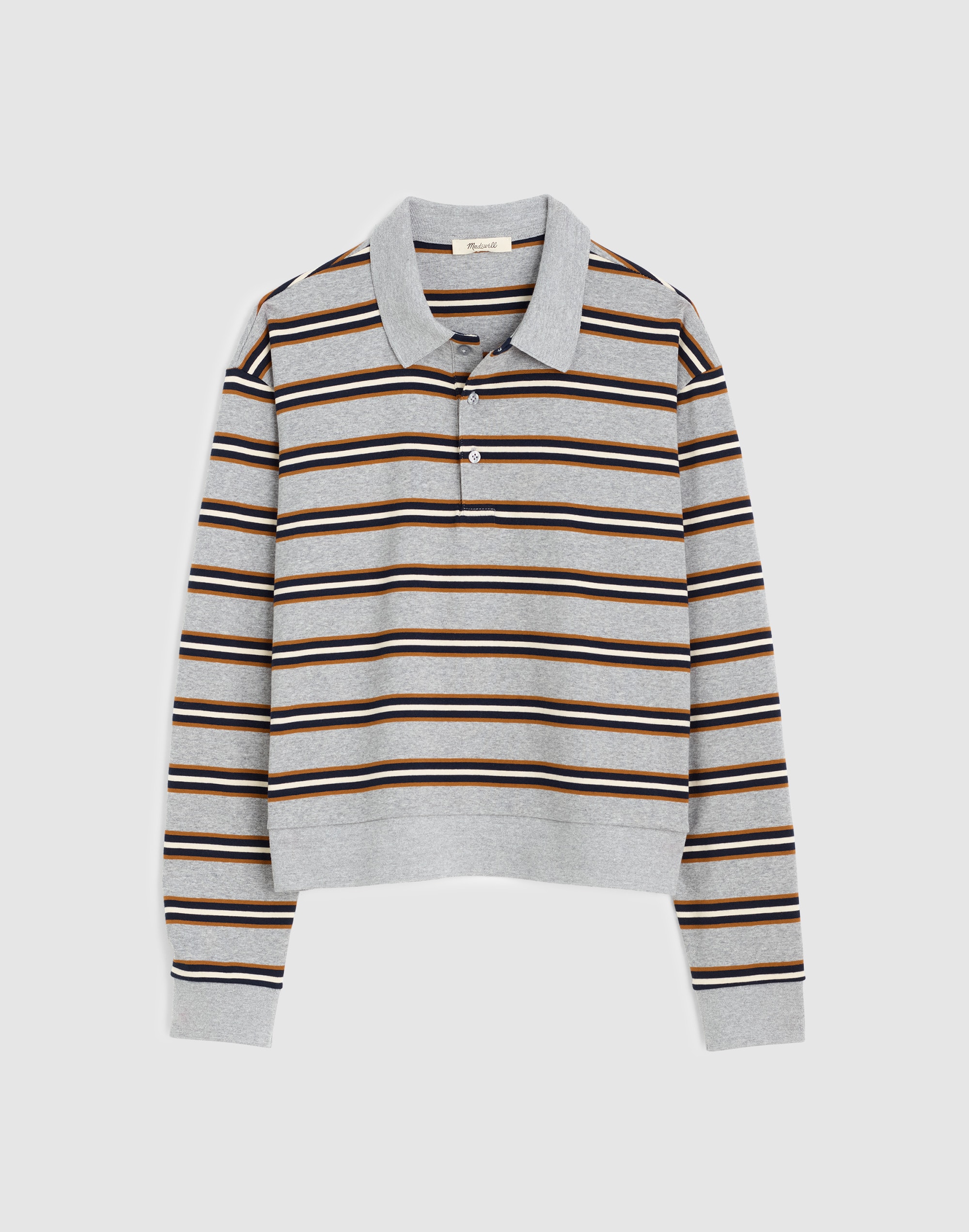 The Long-Sleeve Polo in Compact Cotton