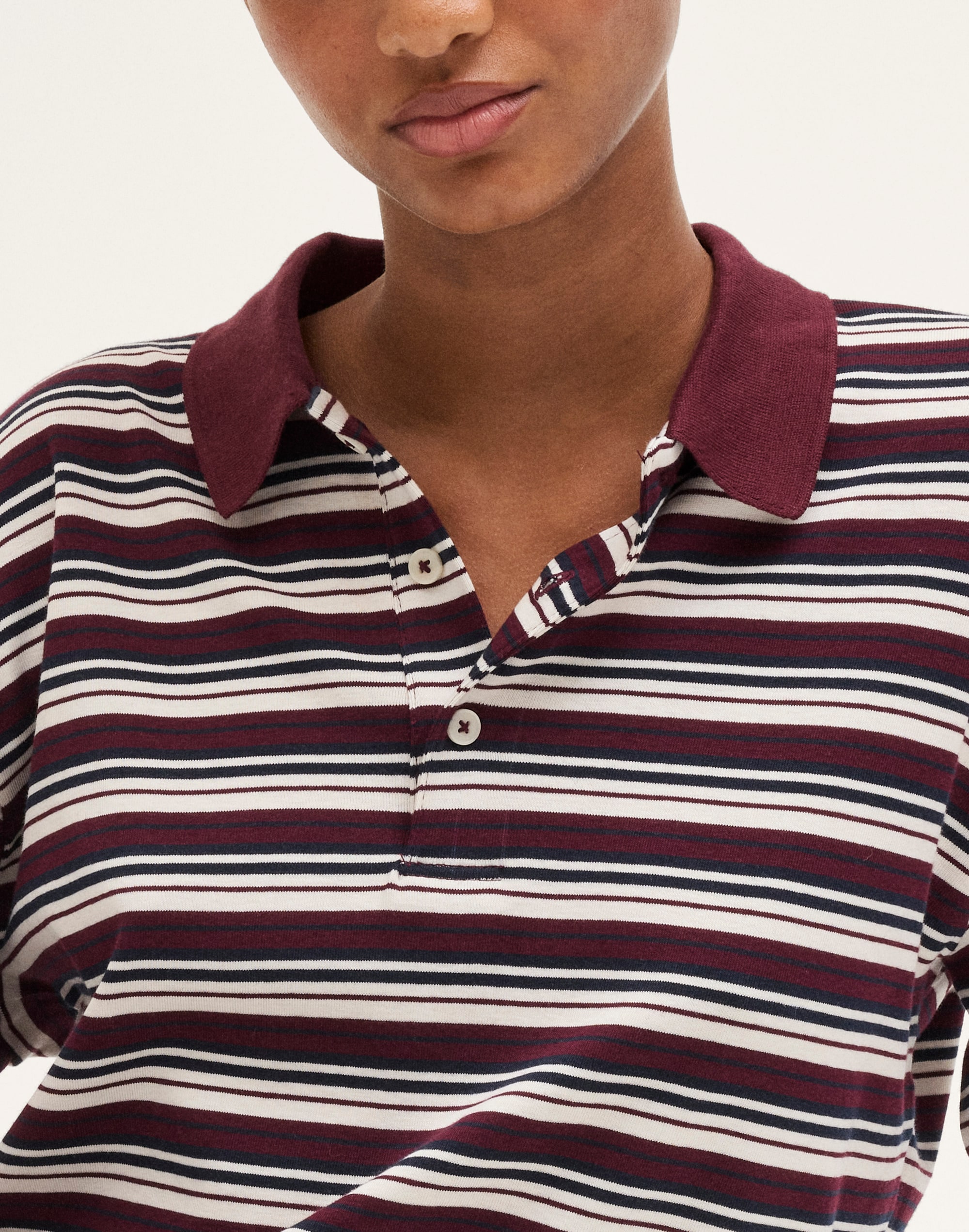 The Long-Sleeve Polo in Compact Cotton