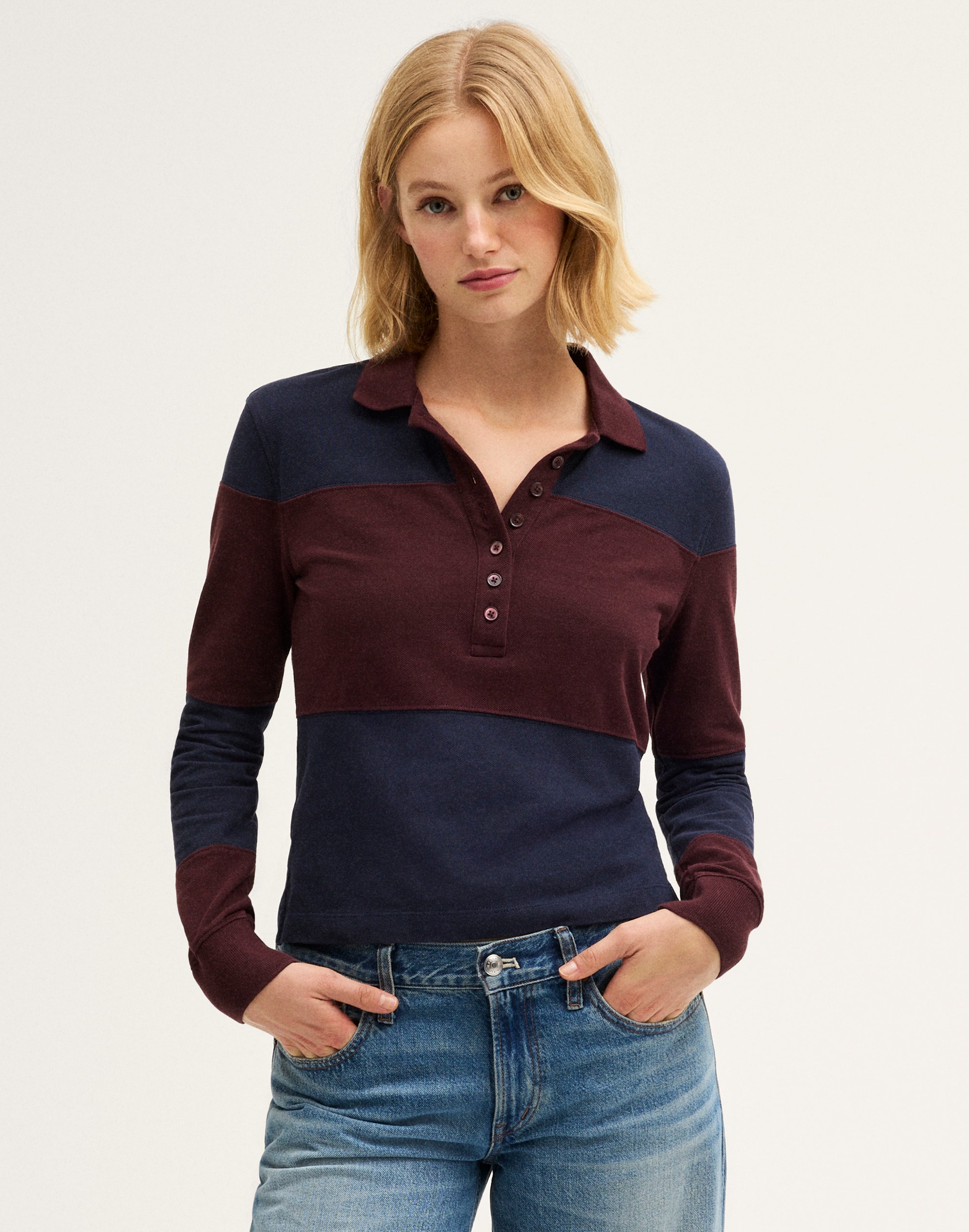 Shrunken Rugby Polo in Cotton Pique