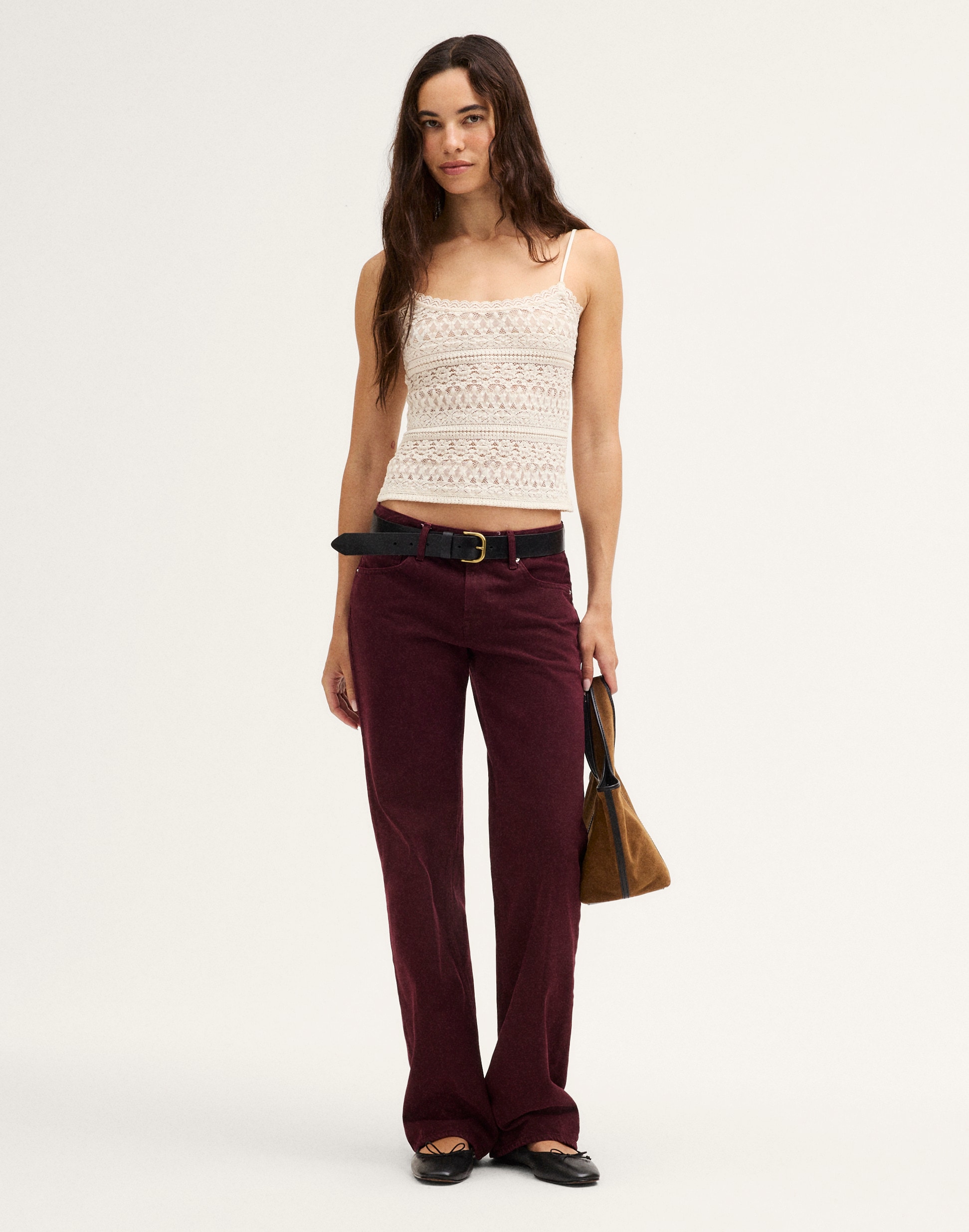 Jacquard-Lace Scoopneck Tank