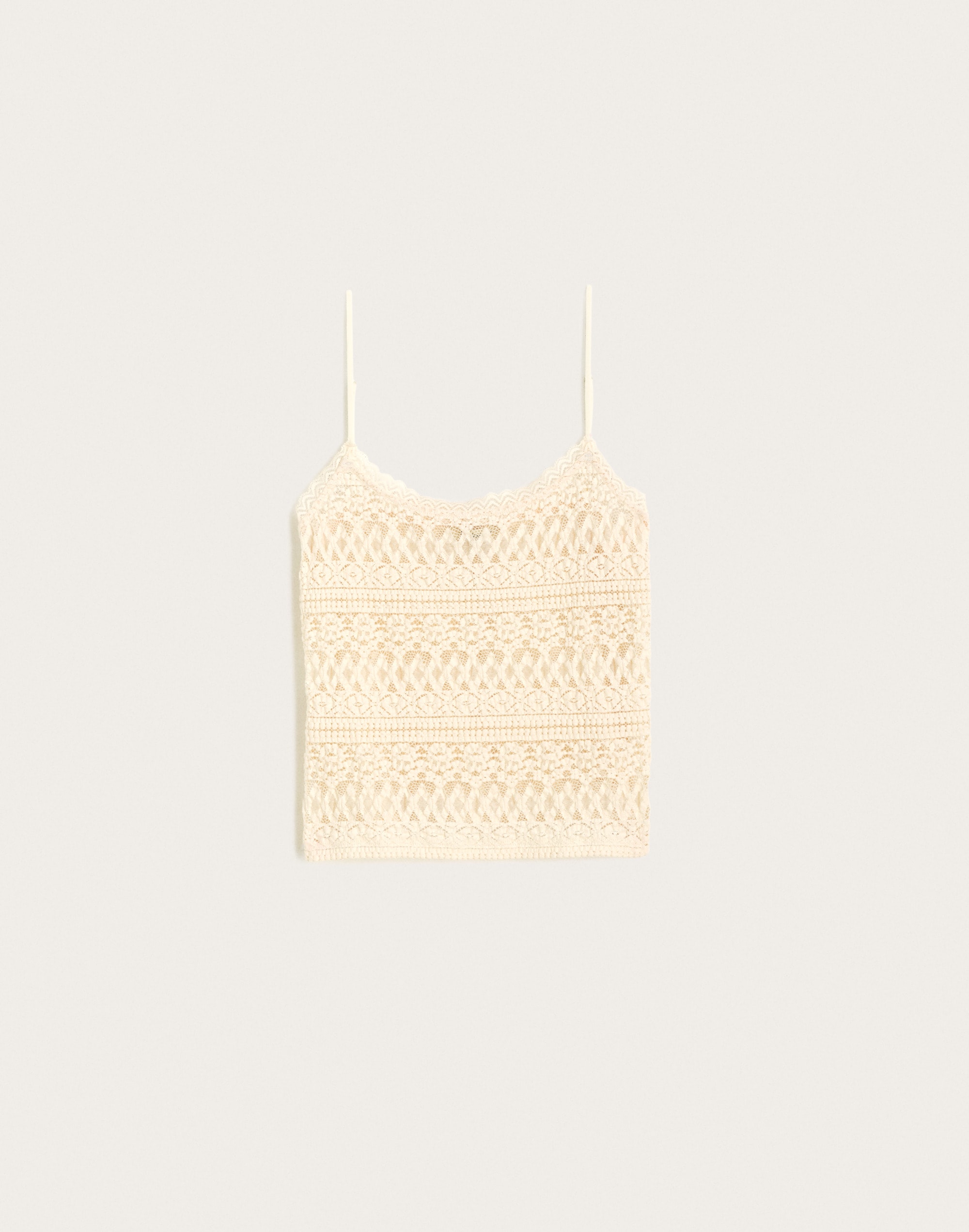 Jacquard-Lace Scoopneck Tank
