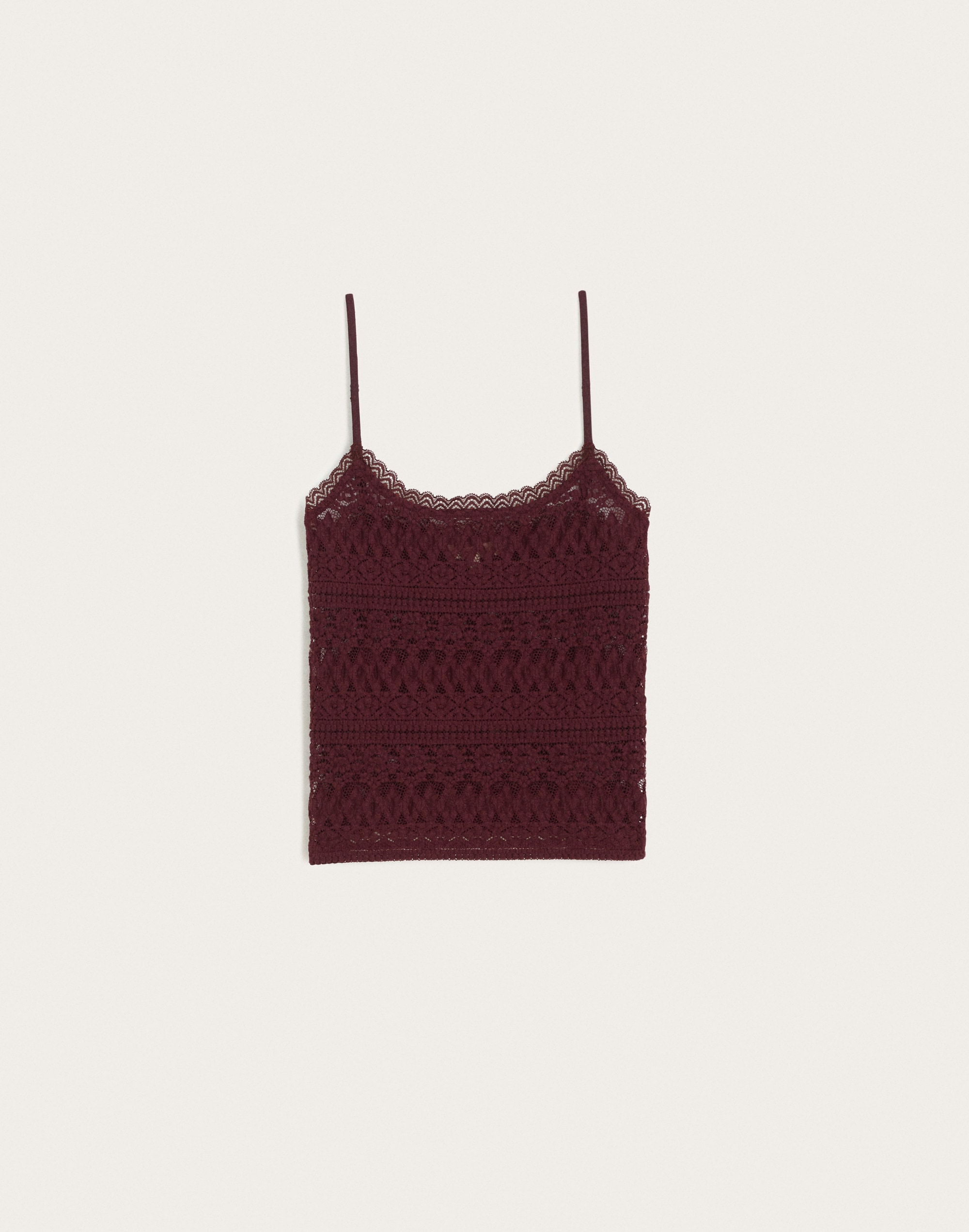 Jacquard-Lace Scoopneck Tank