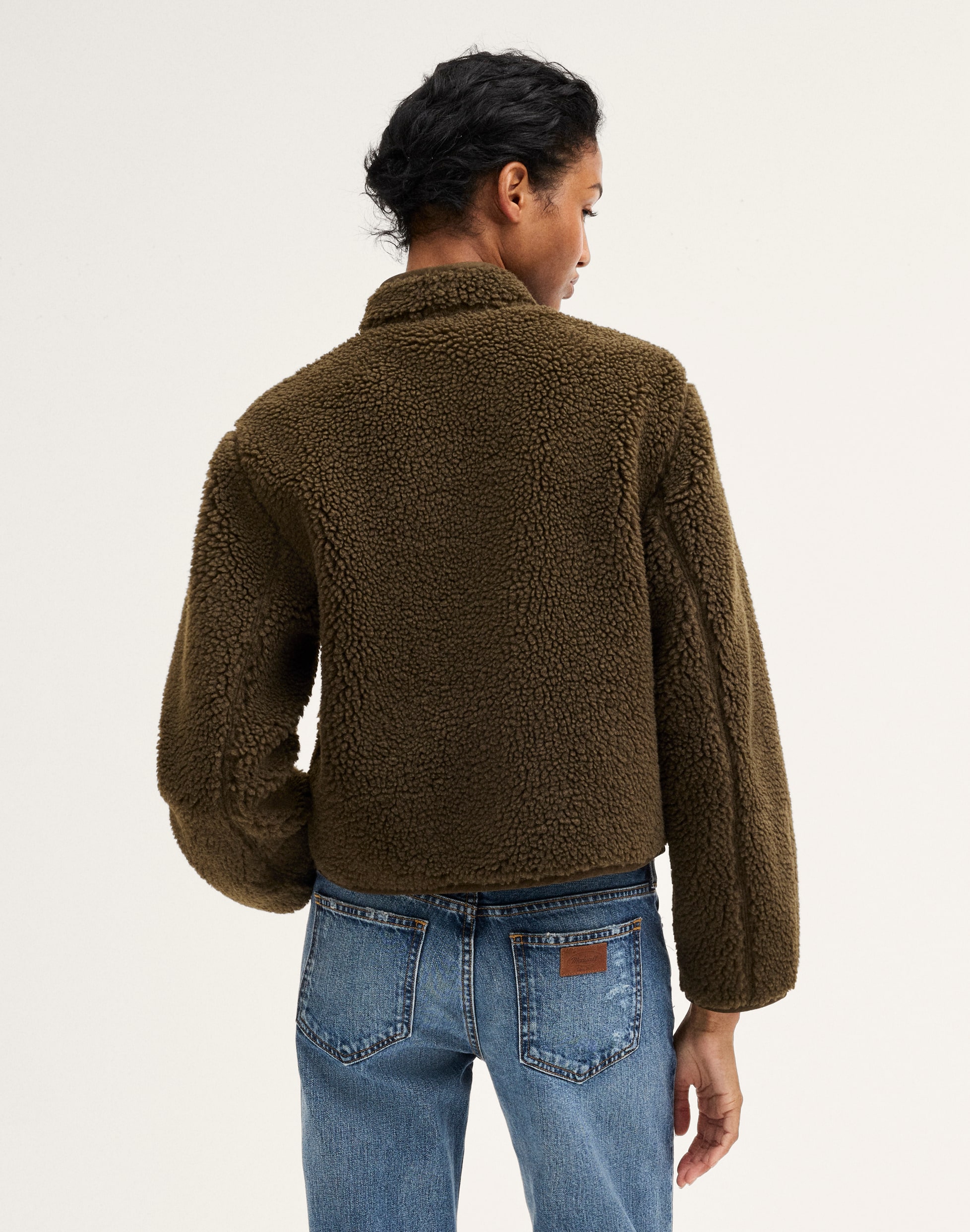 Mandarin-Collar Jacket in Apr&egrave;s Fleece