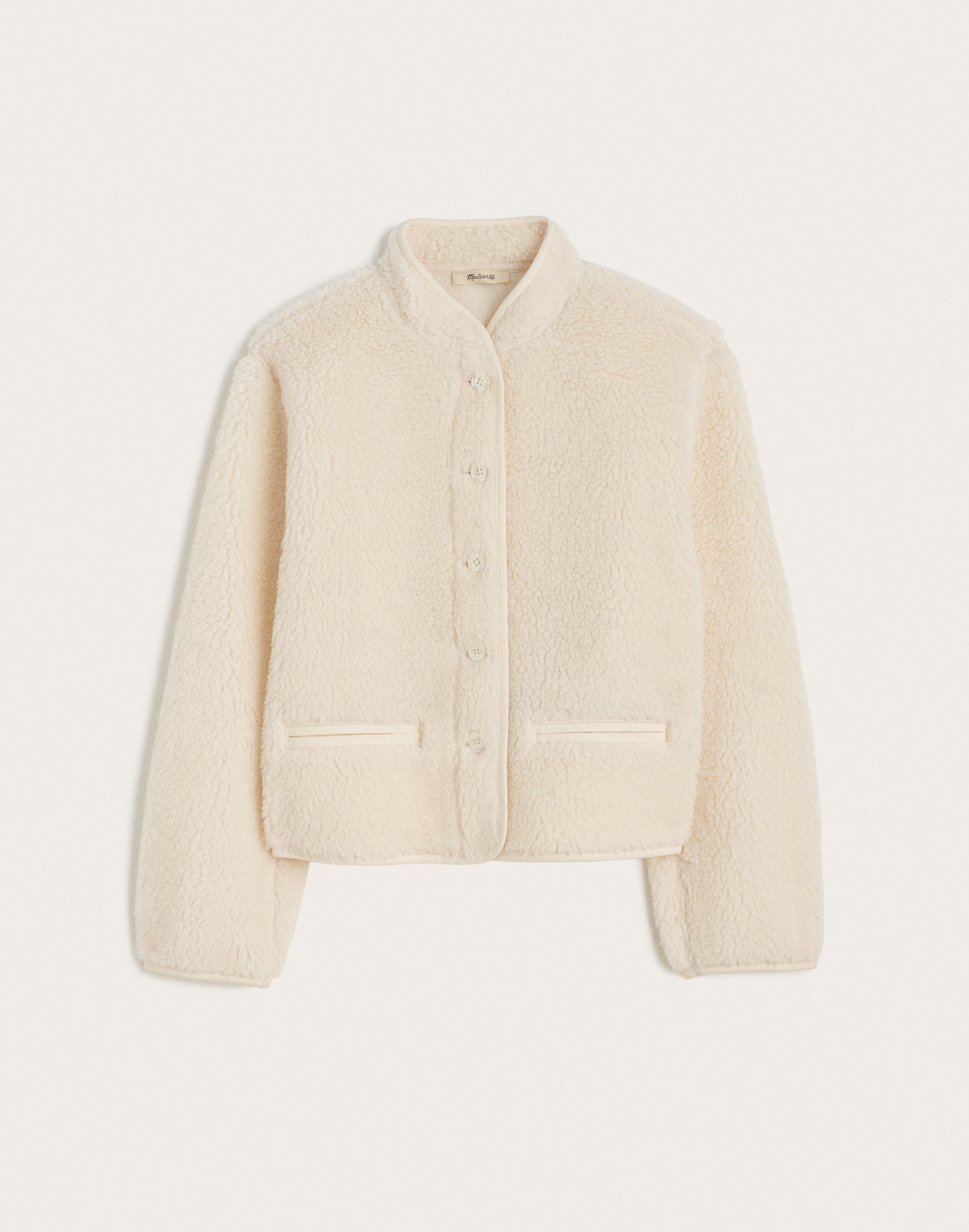 button-front jacket in apr&egrave;s fleece