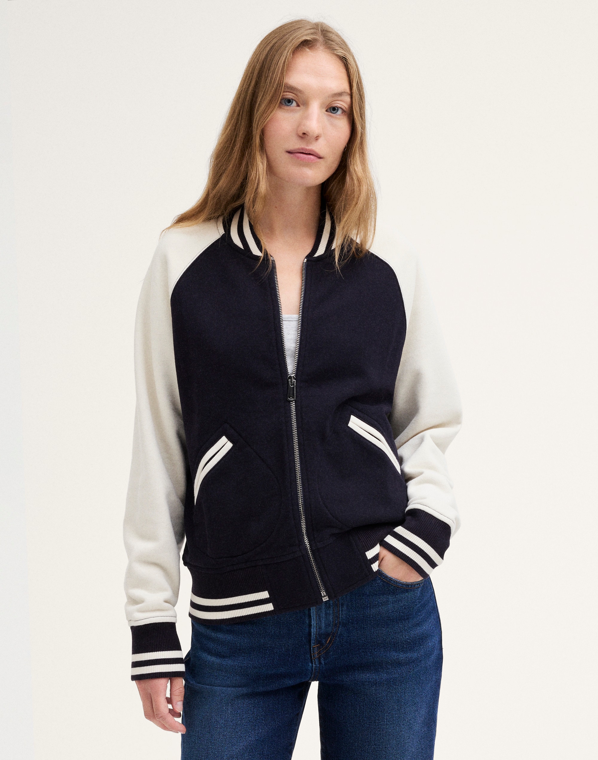 McCarren Zip-Up Varsity Jacket