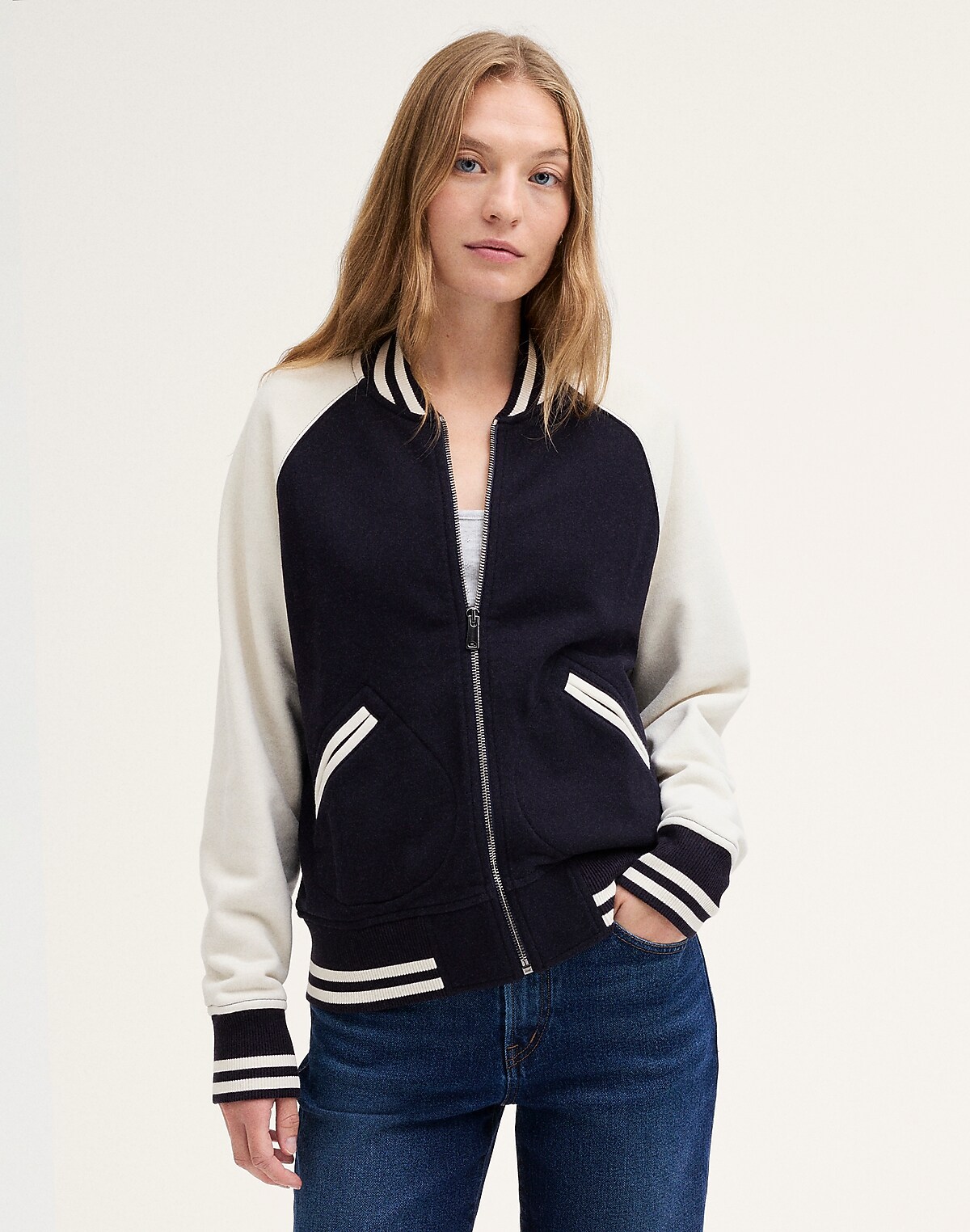 McCarren Zip-Up Varsity Jacket