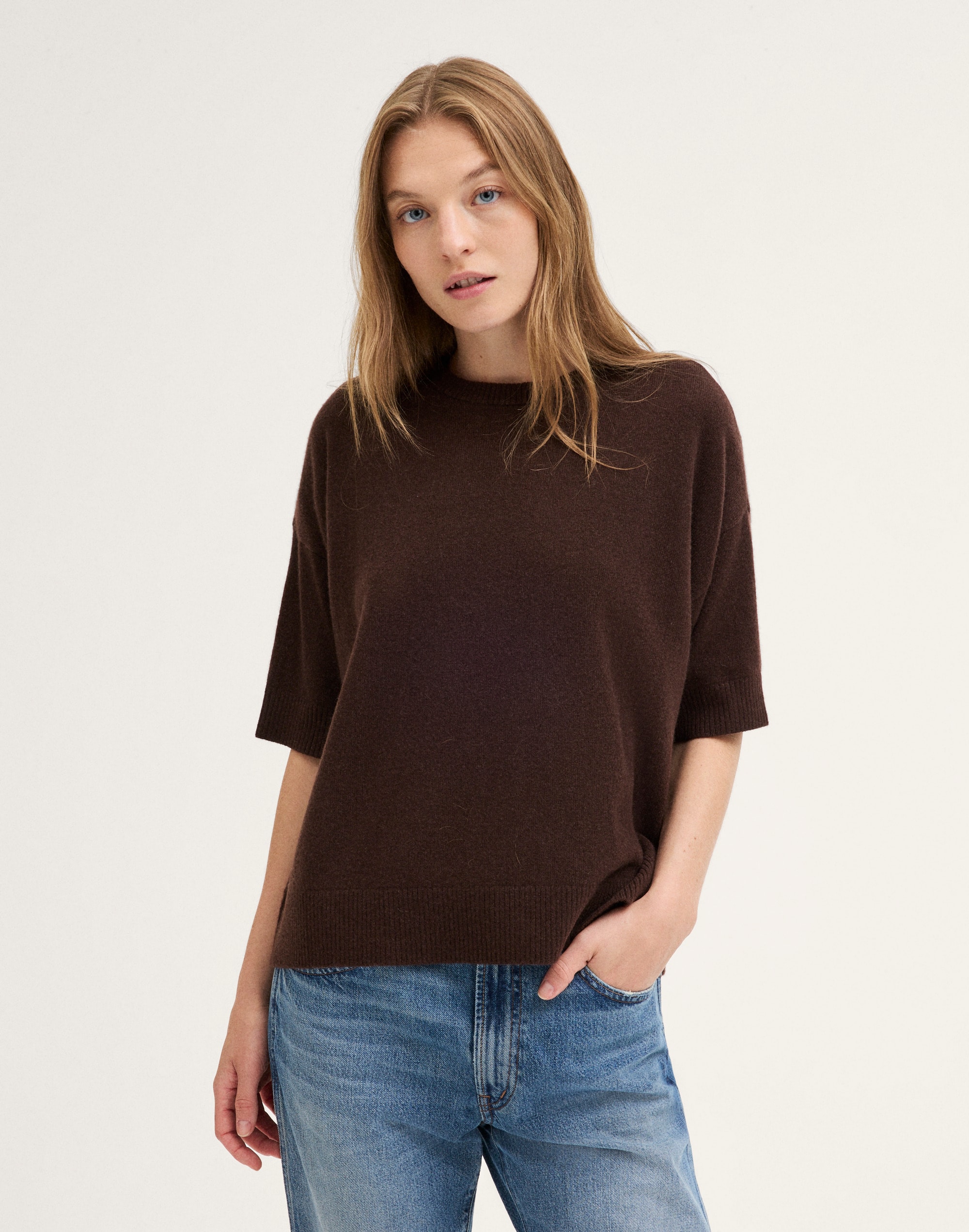 Madewell Relaxed Sweater Tee In Dark Chicory