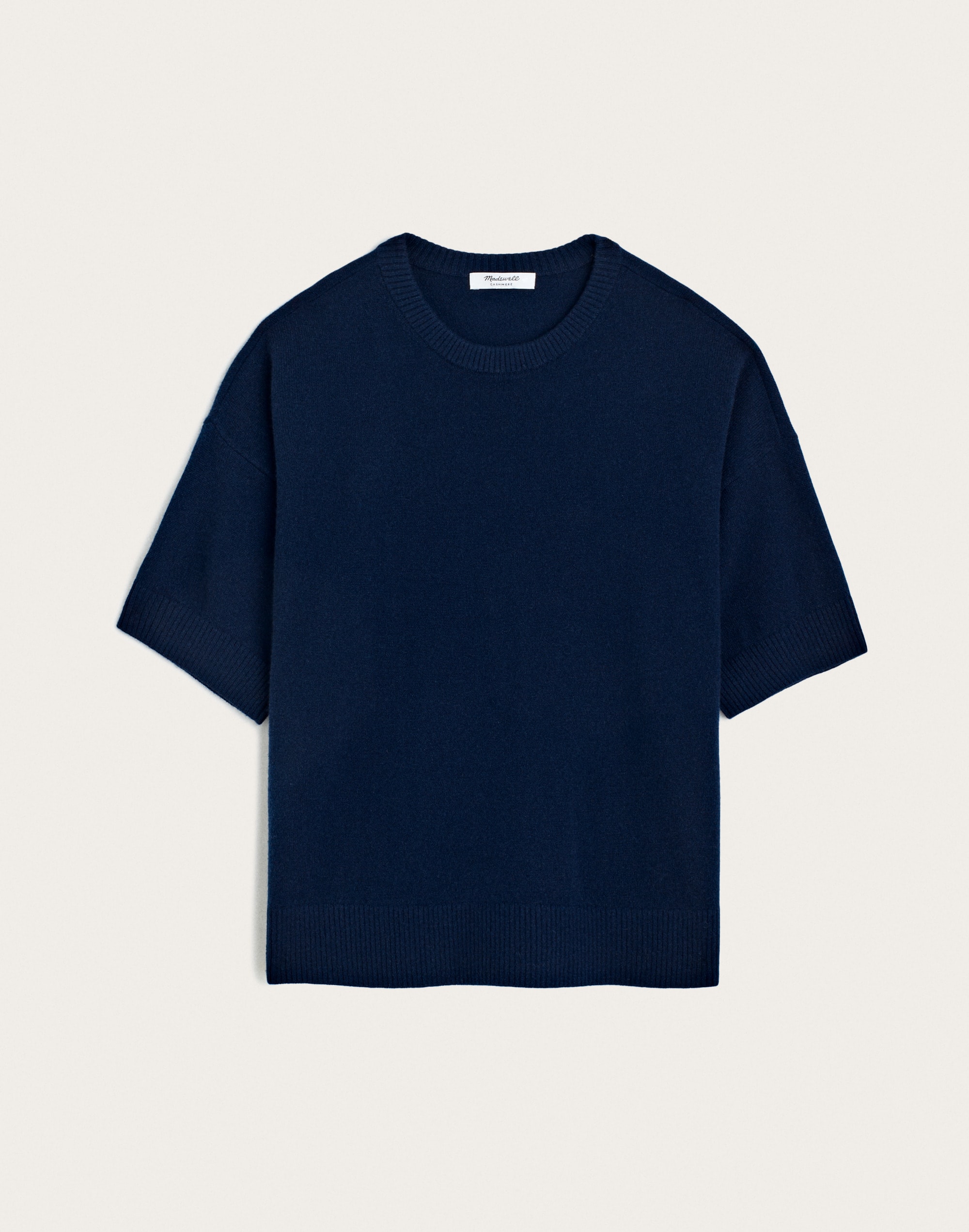 Relaxed Sweater Tee in 100% Cashmere - Blue
