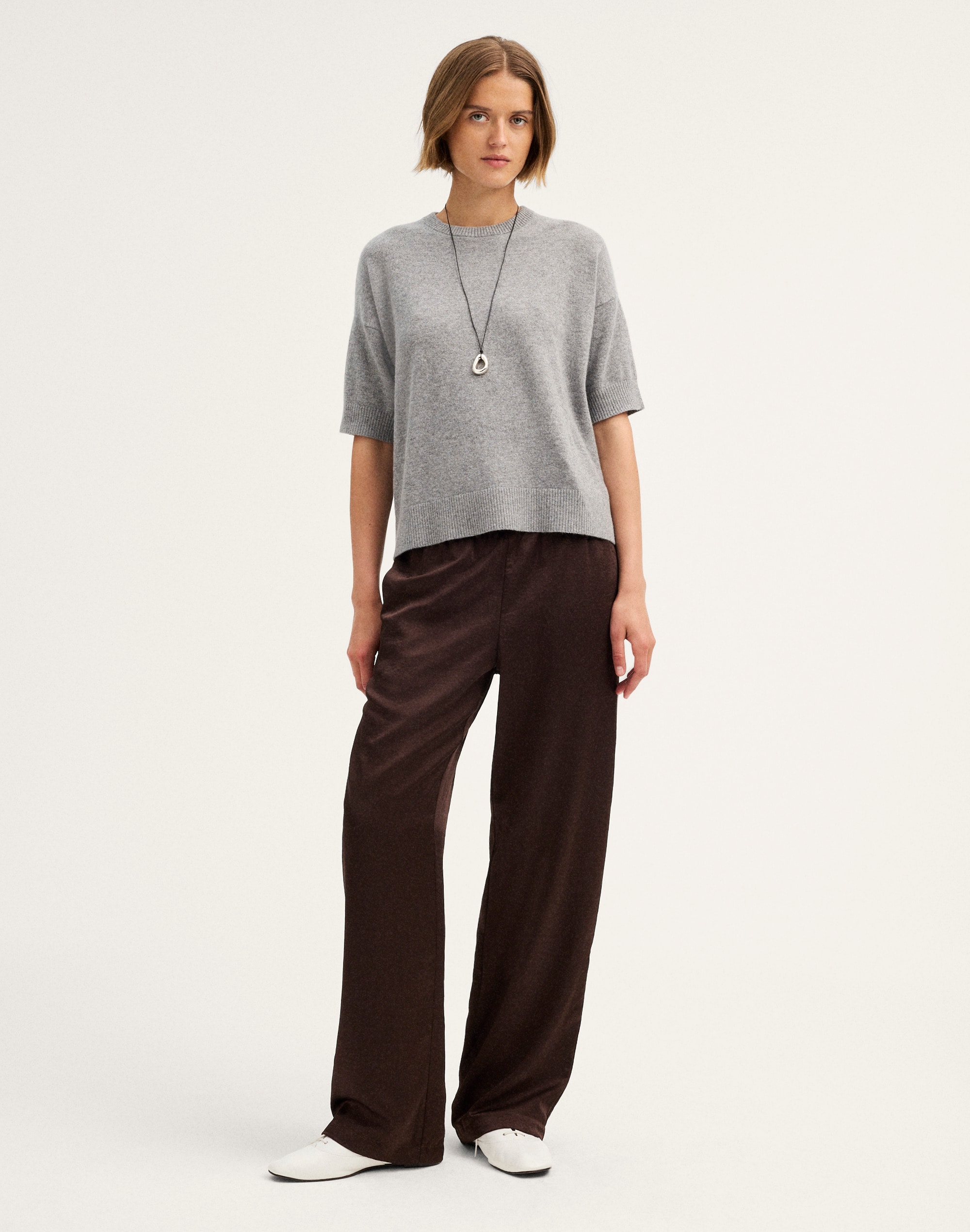 Relaxed Sweater Tee in 100% Cashmere