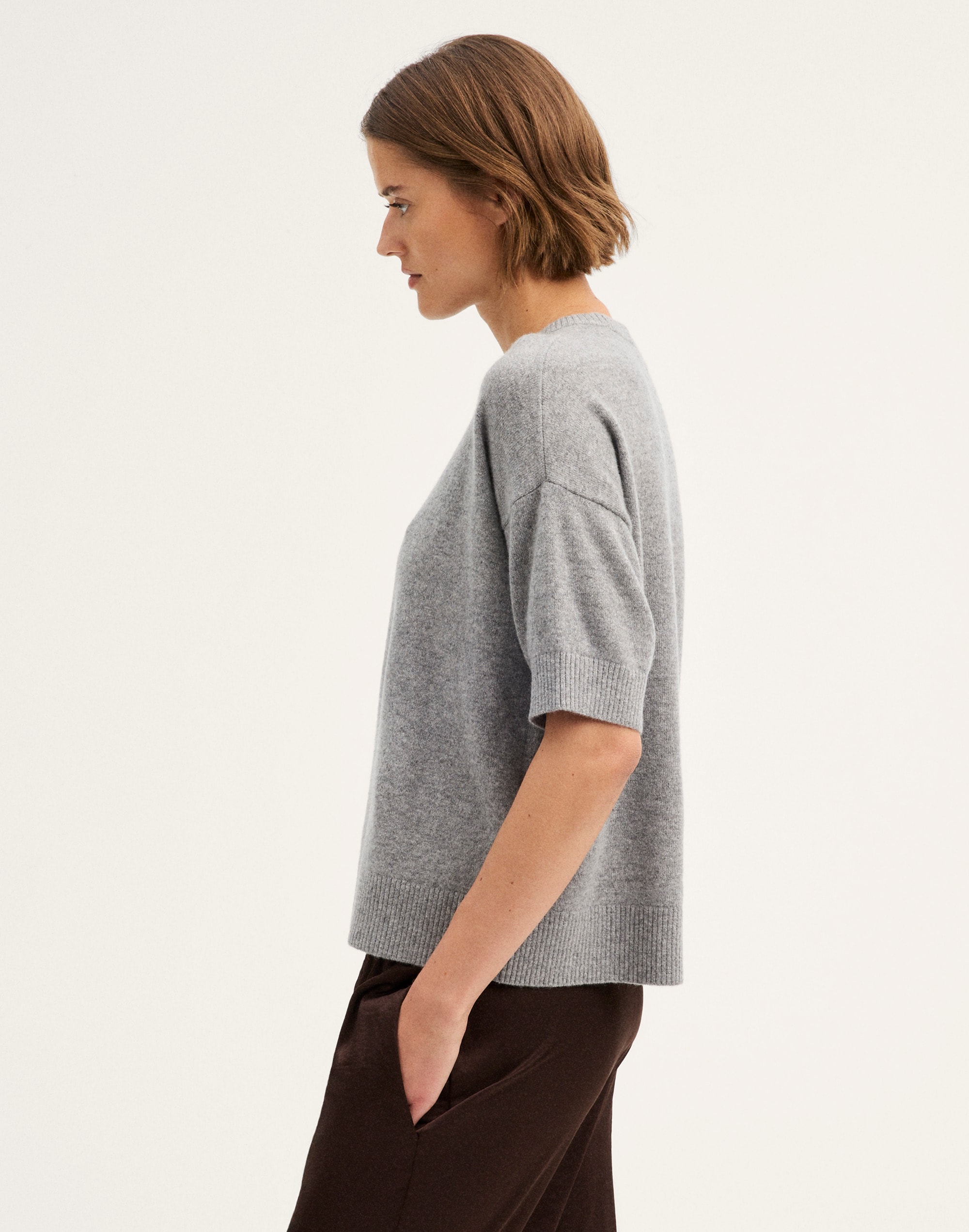 Relaxed Sweater Tee in 100% Cashmere