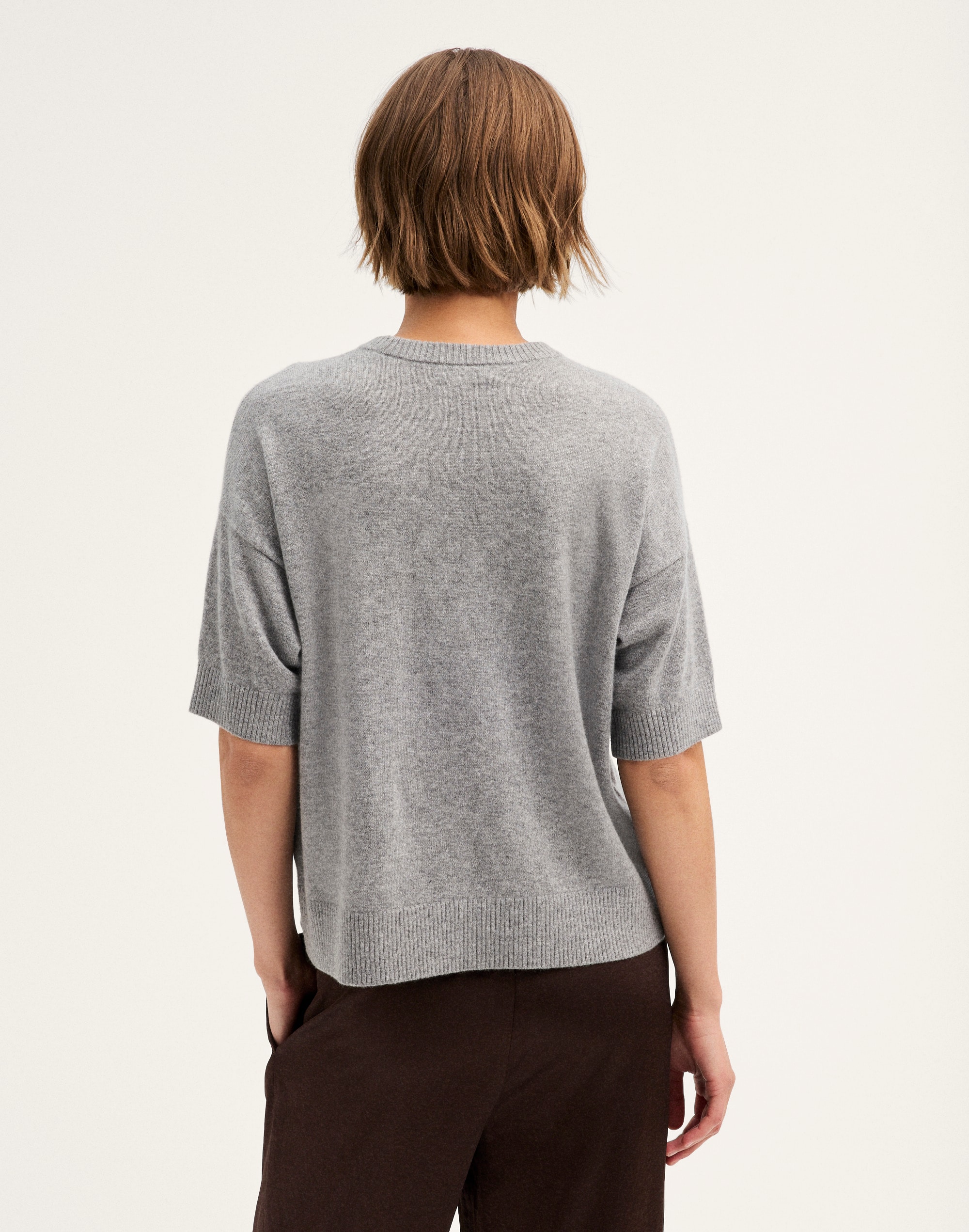 Relaxed Sweater Tee in 100% Cashmere