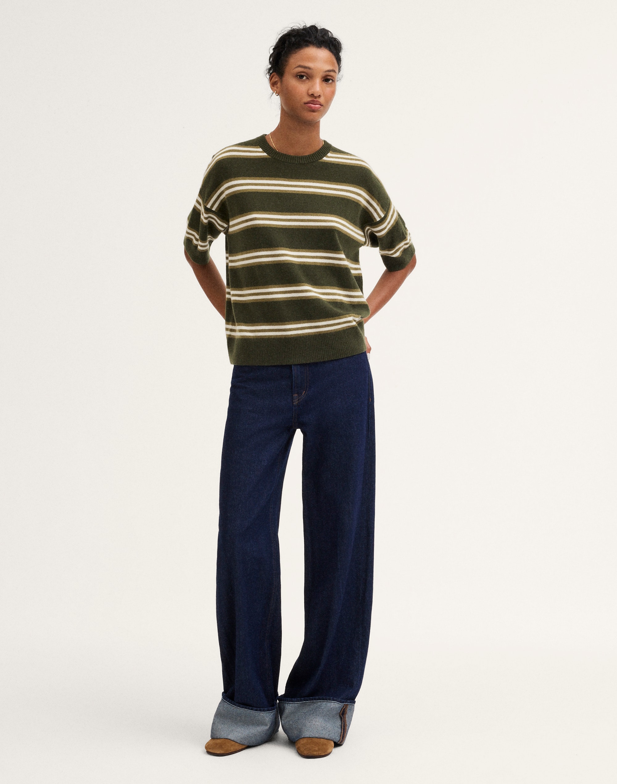 Relaxed Sweater Tee in 100% Cashmere