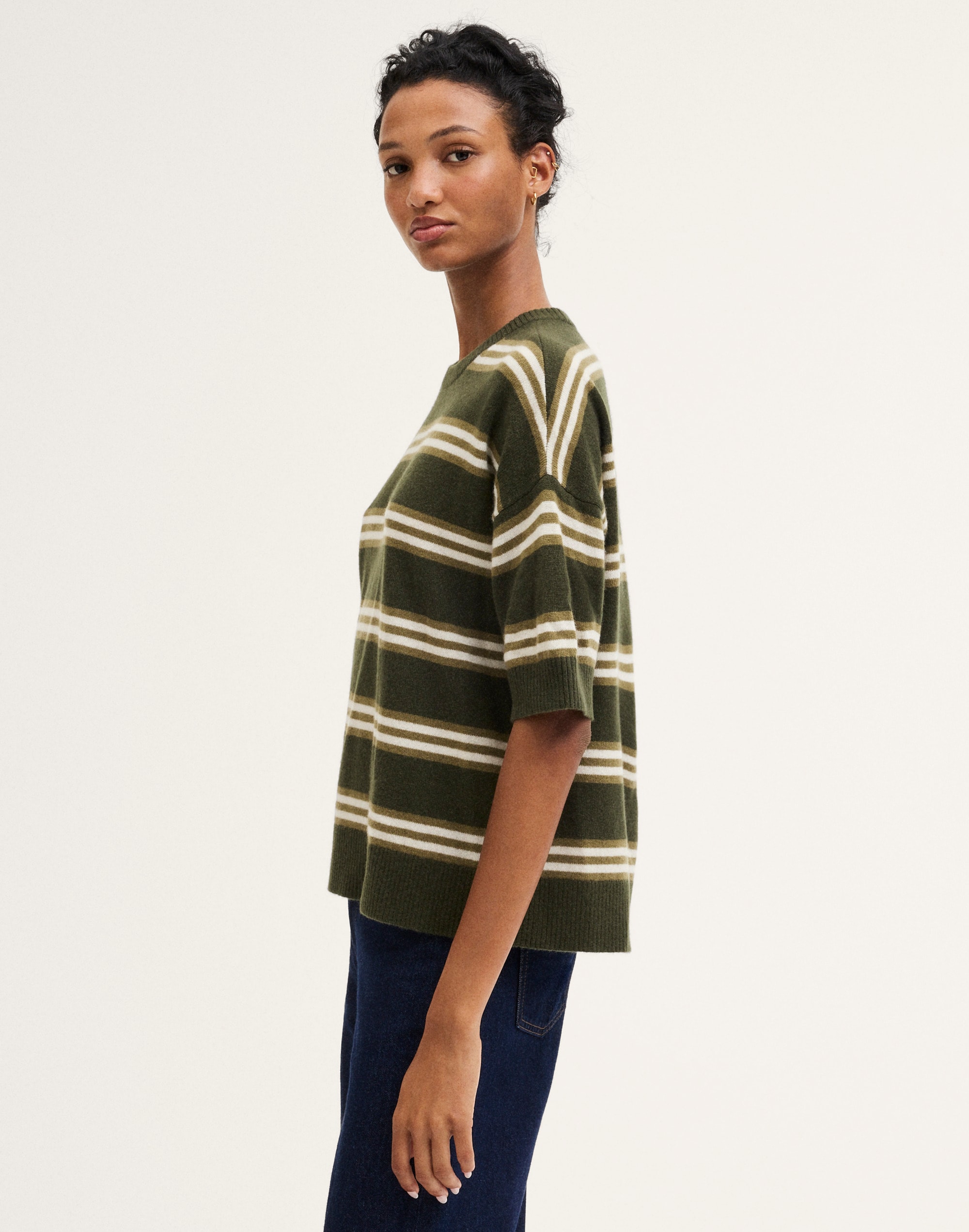 Relaxed Sweater Tee in 100% Cashmere