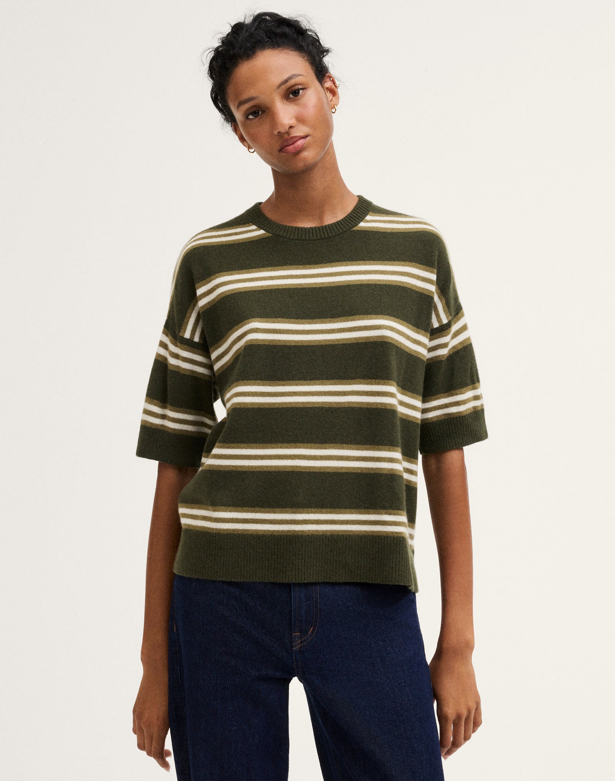 Relaxed Sweater Tee in 100% Cashmere