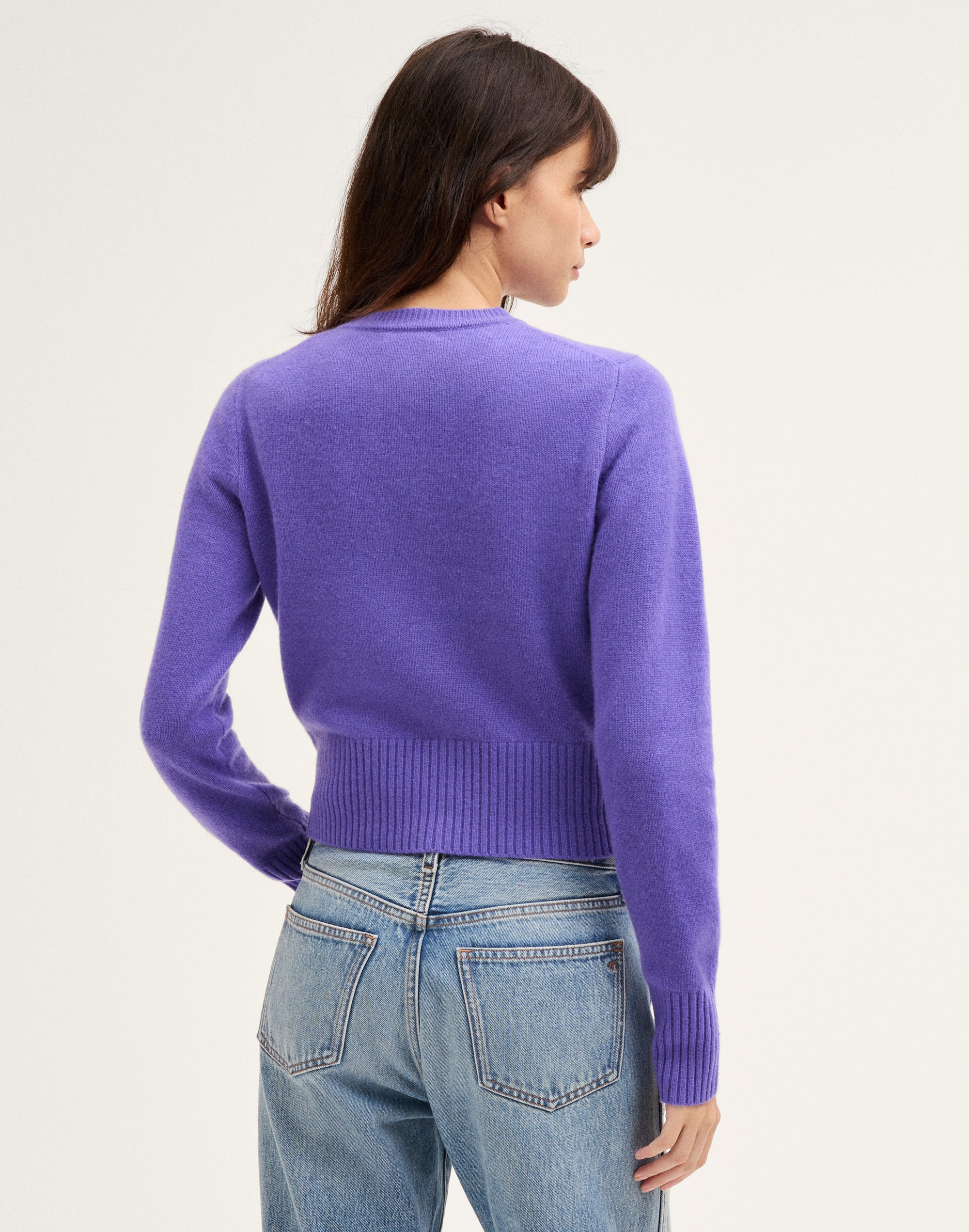 Crewneck Cardigan in 100% Cashmere