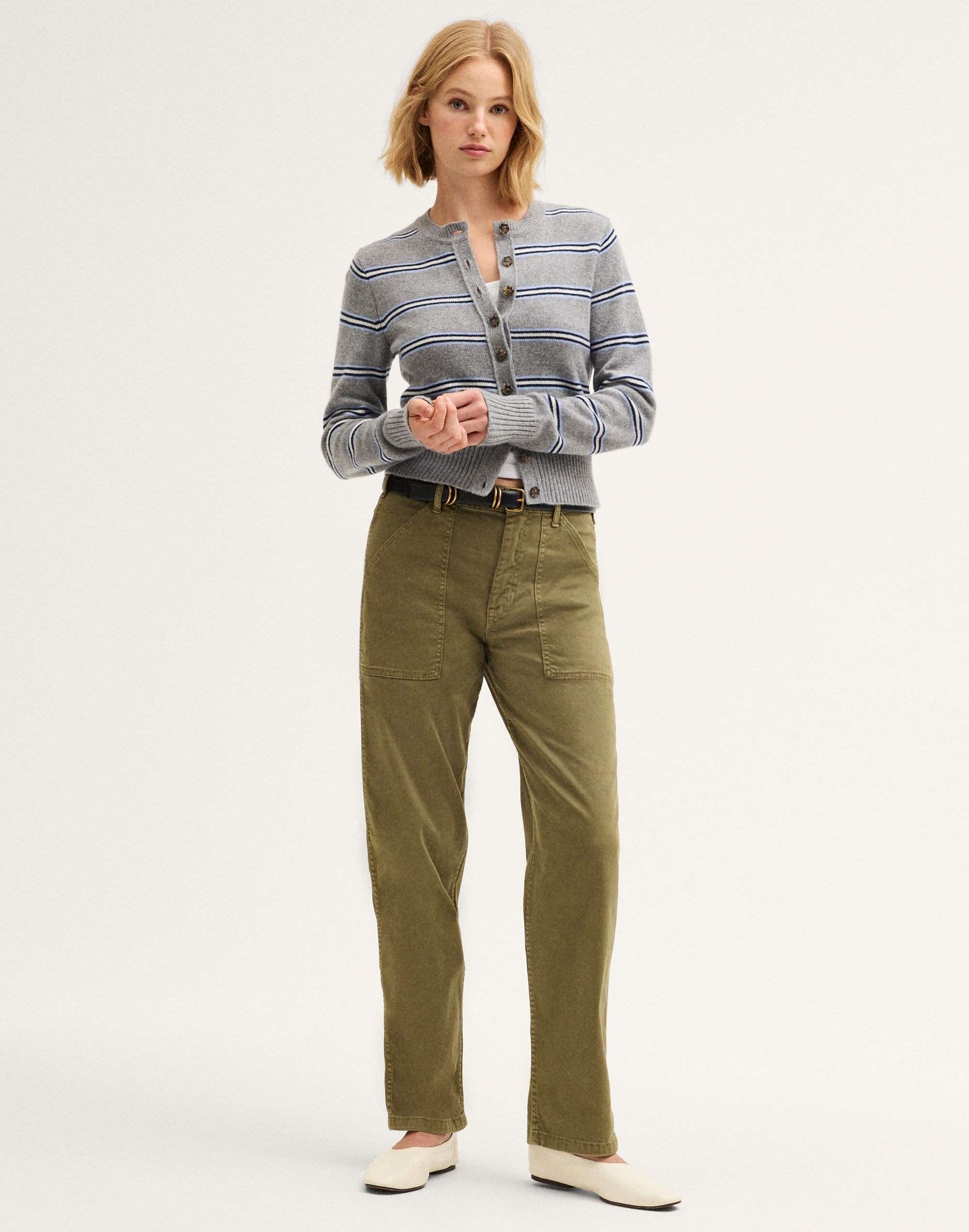 Crewneck Cardigan in 100% Cashmere