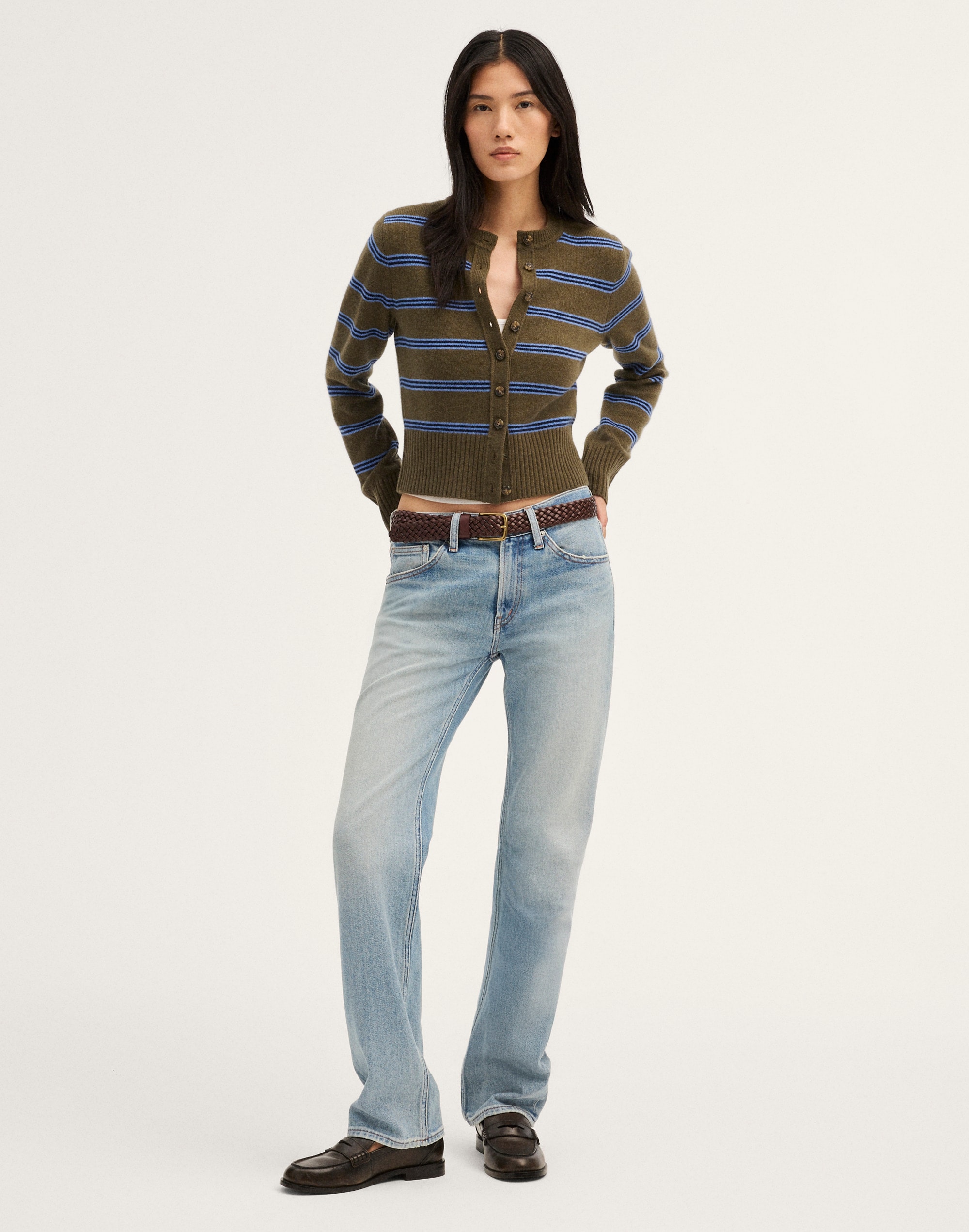 Crewneck Cardigan in 100% Cashmere