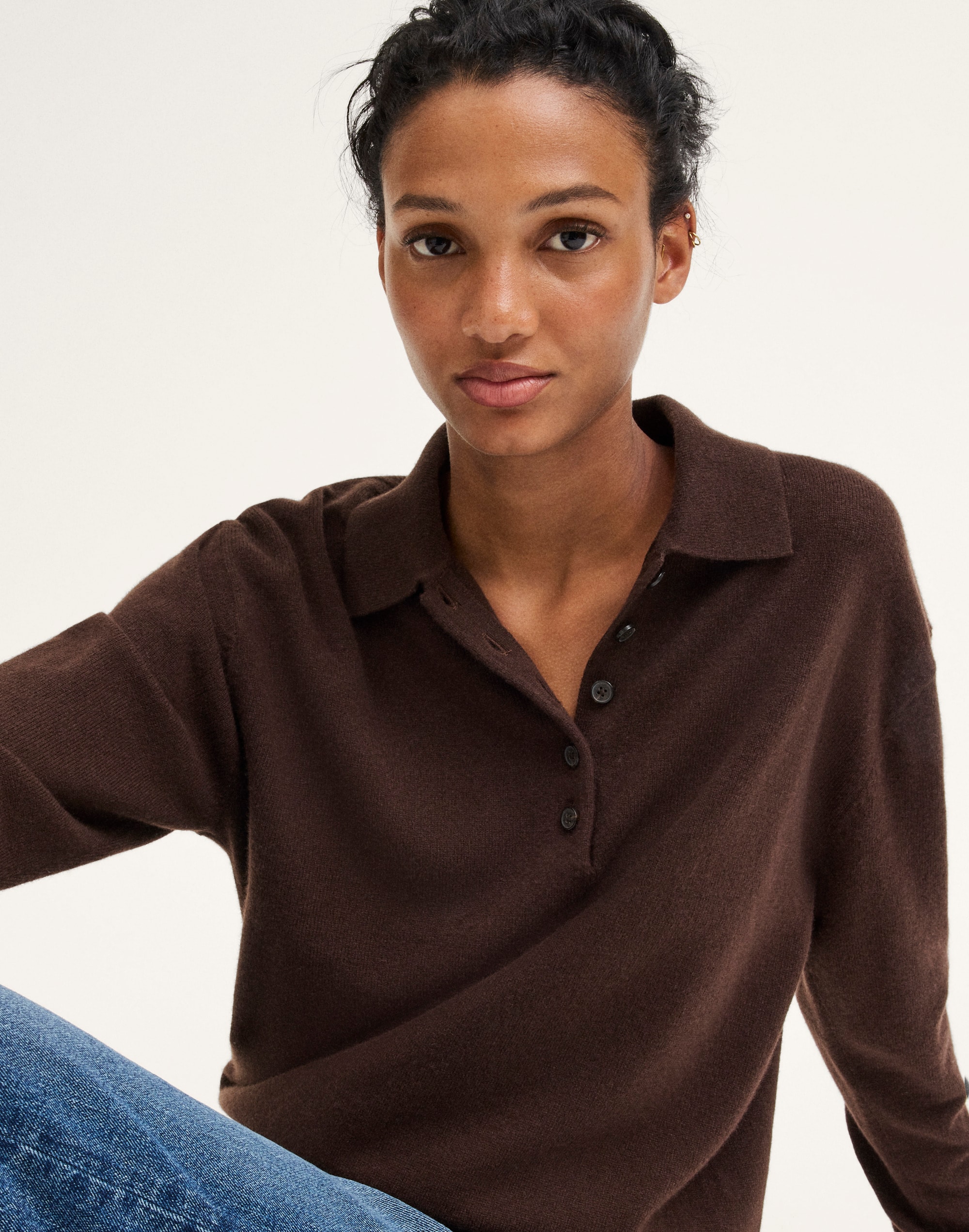 polo sweater in softwool