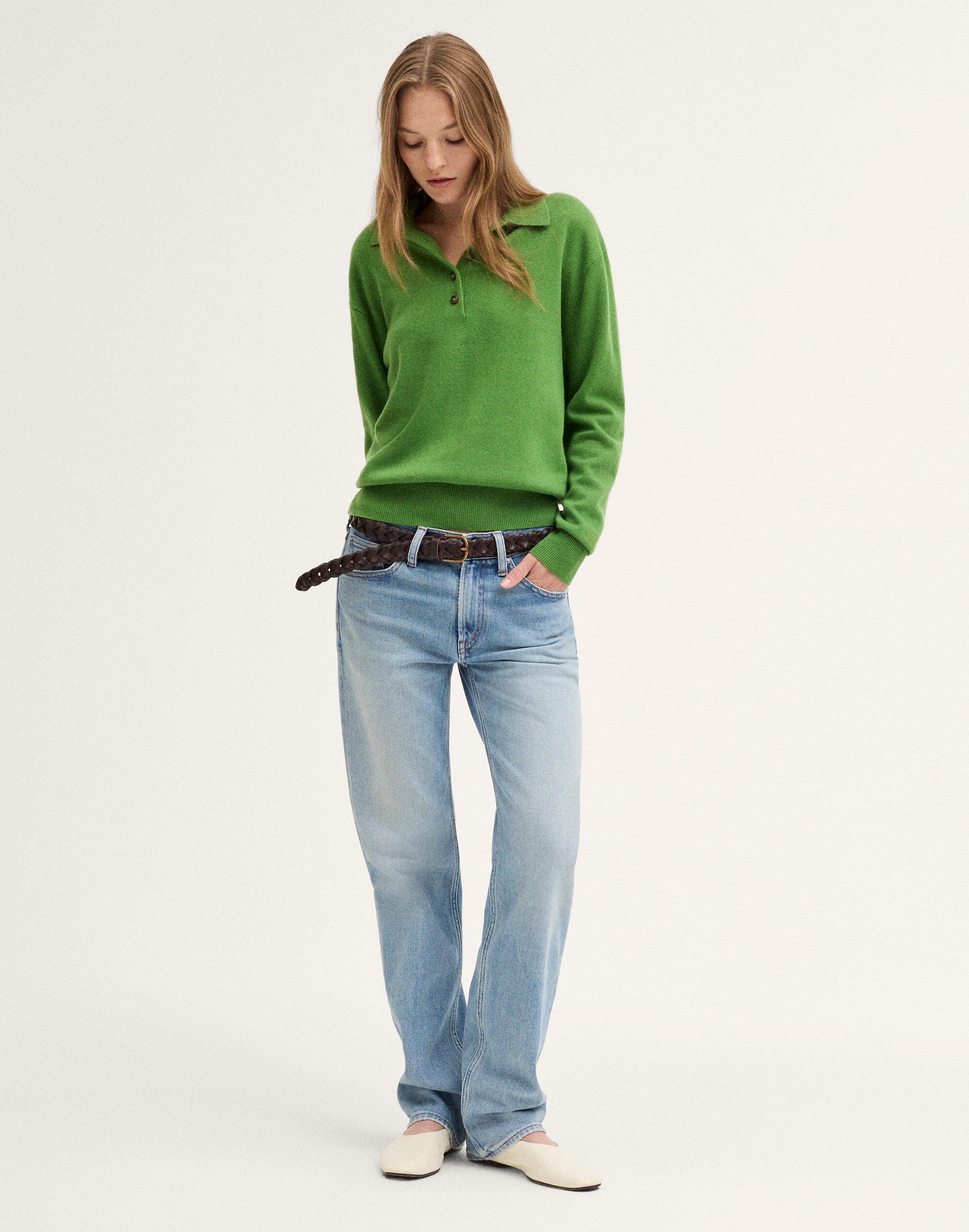 Polo Sweater in SoftWool