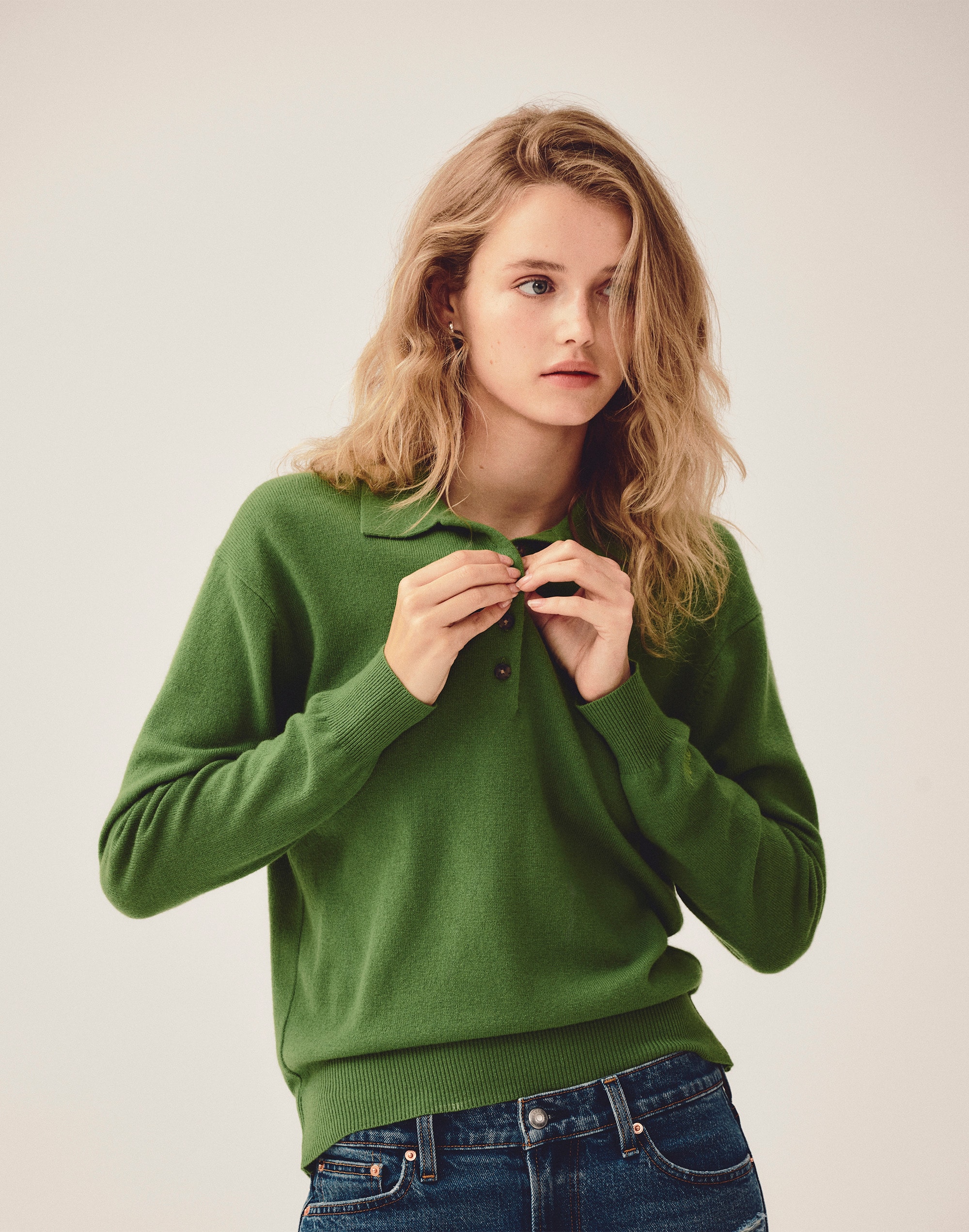 Polo Sweater in SoftWool