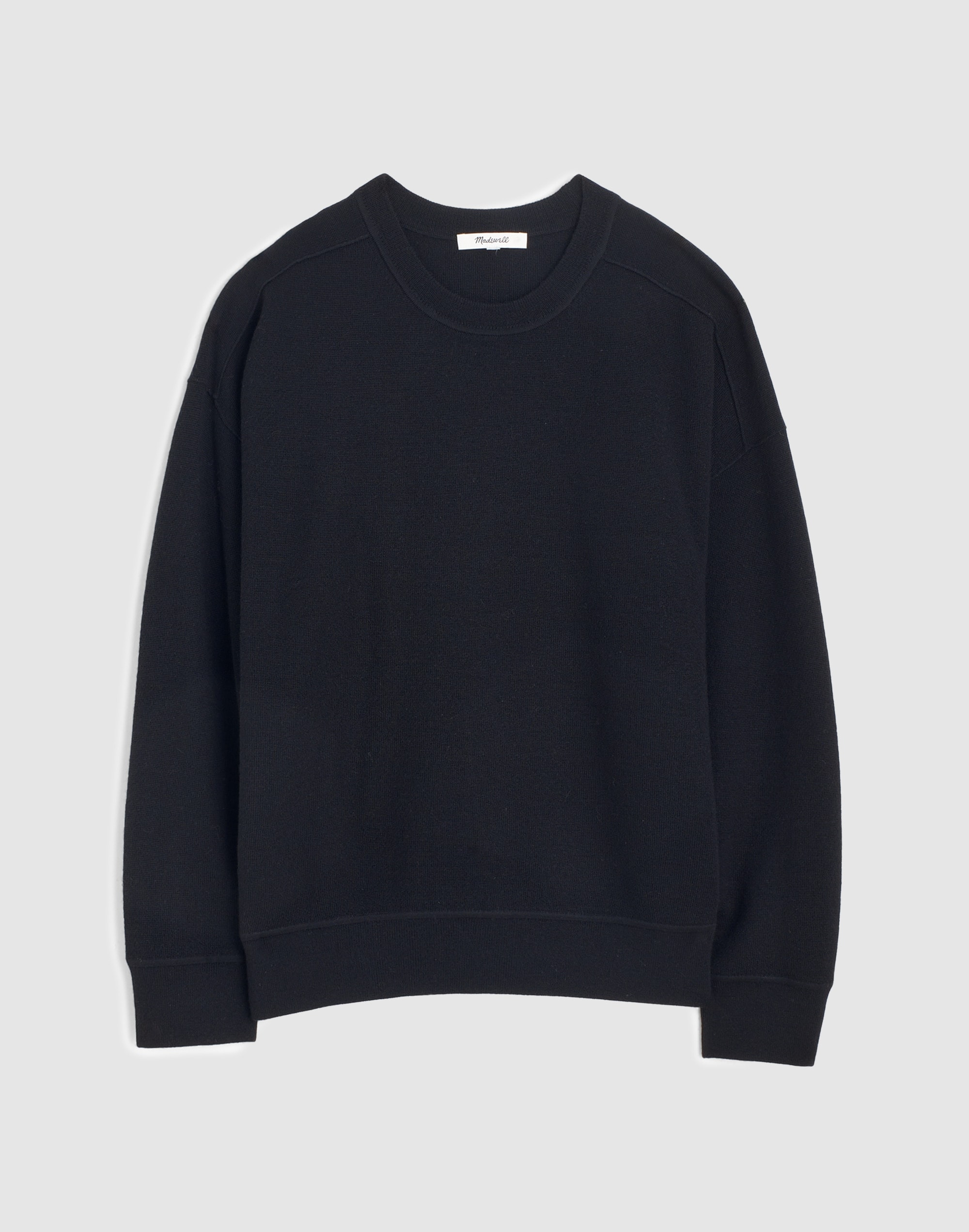 Madewell The Shay Crewneck Sweatshirt In Black