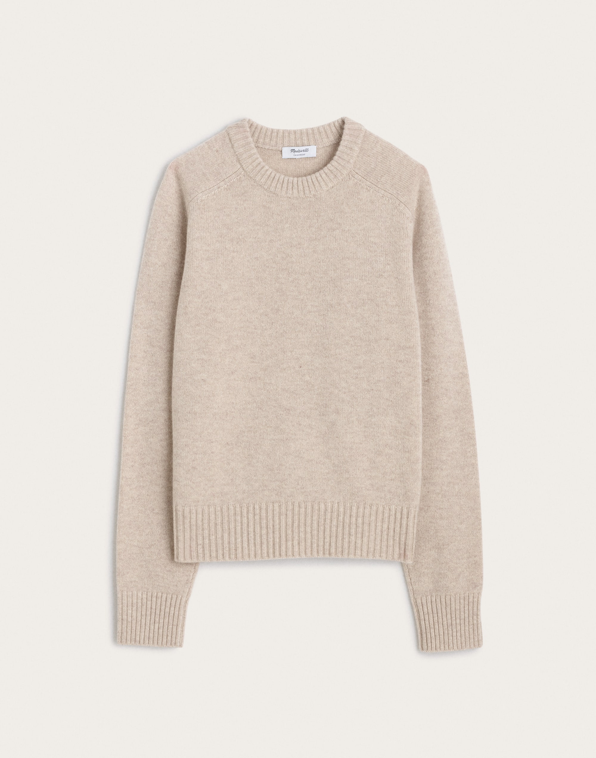 Saddle-Sleeve Crewneck Sweater in 100% Cashmere
