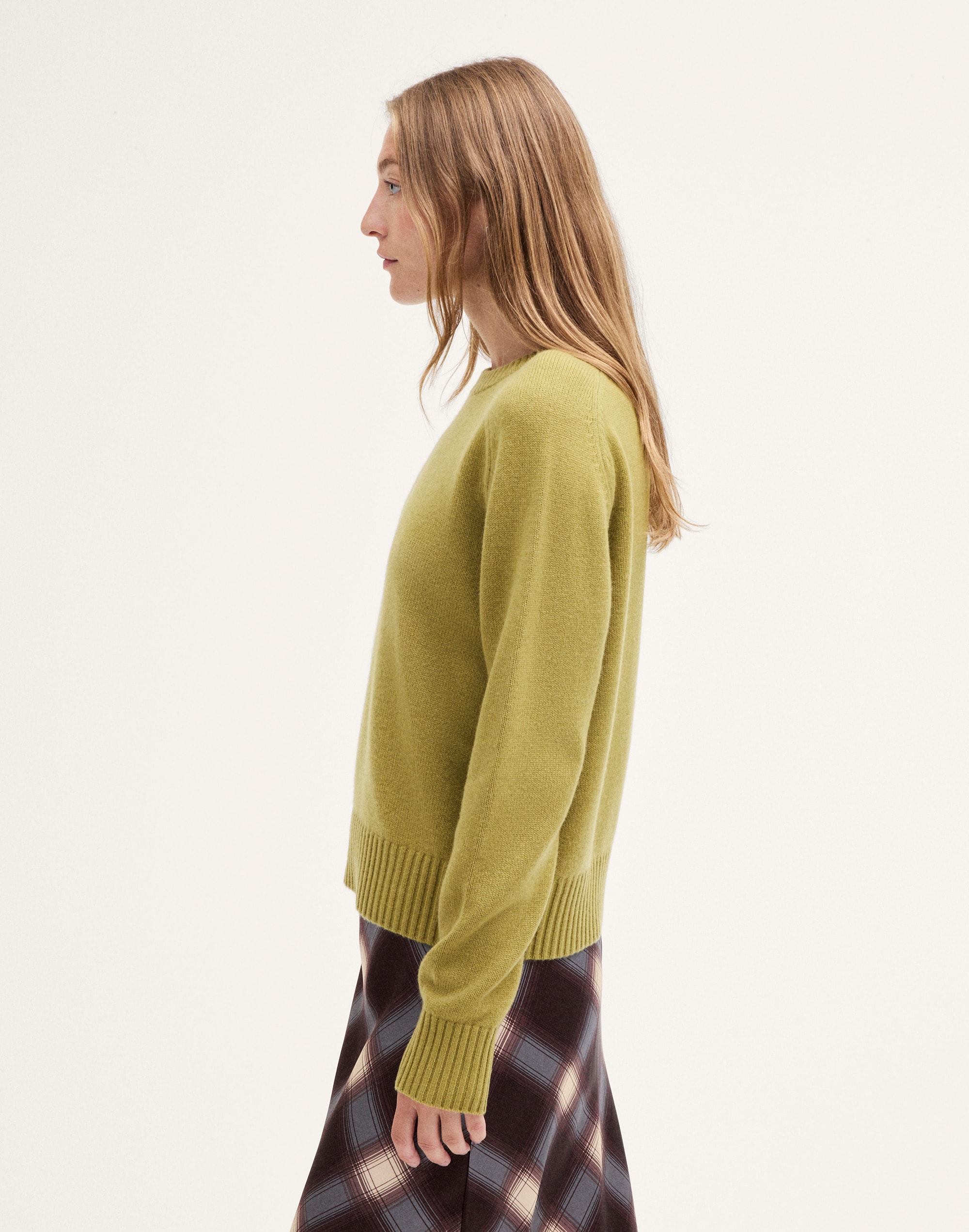 Saddle-Sleeve Crewneck Sweater in 100% Cashmere