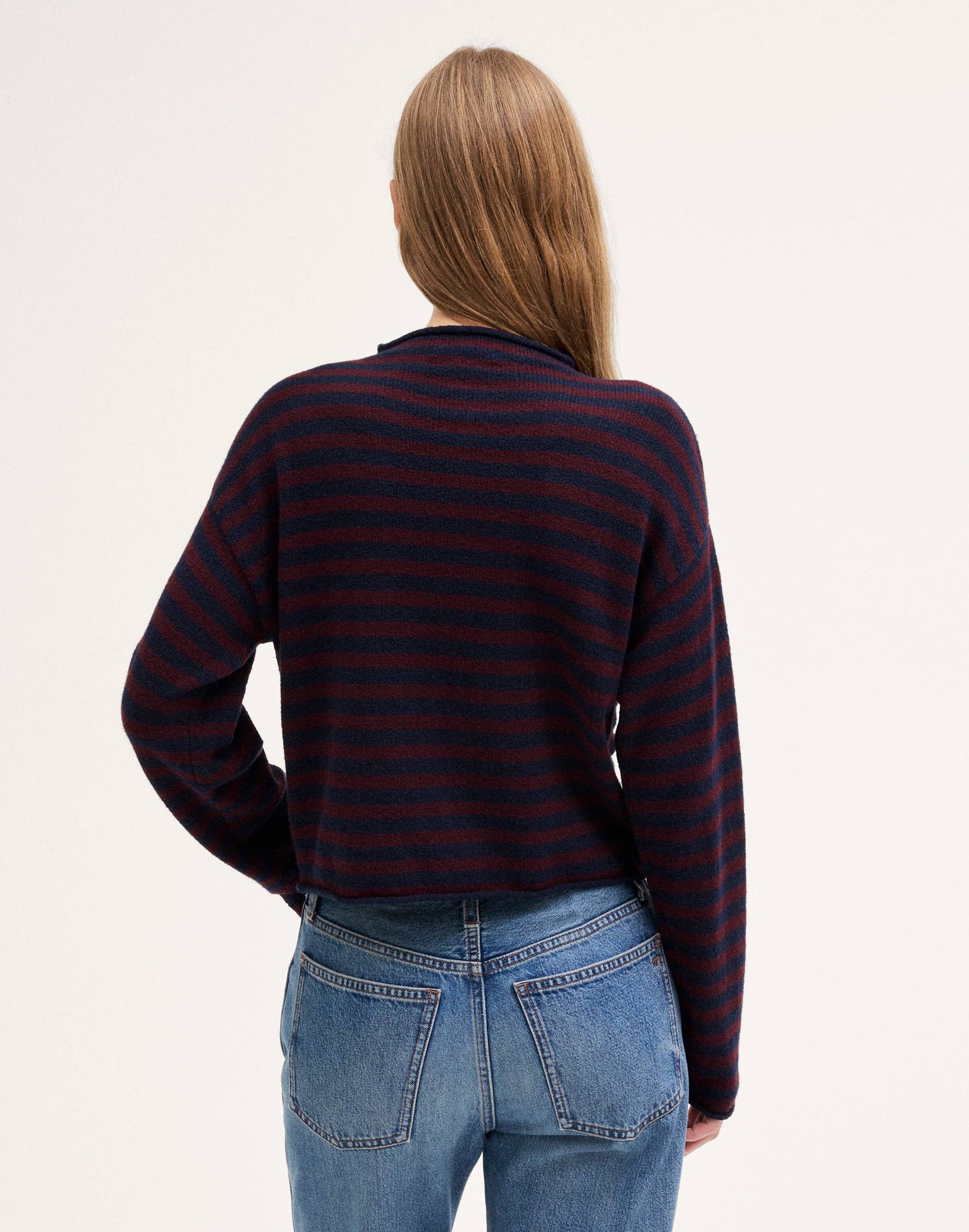Funnel-Neck Cardigan