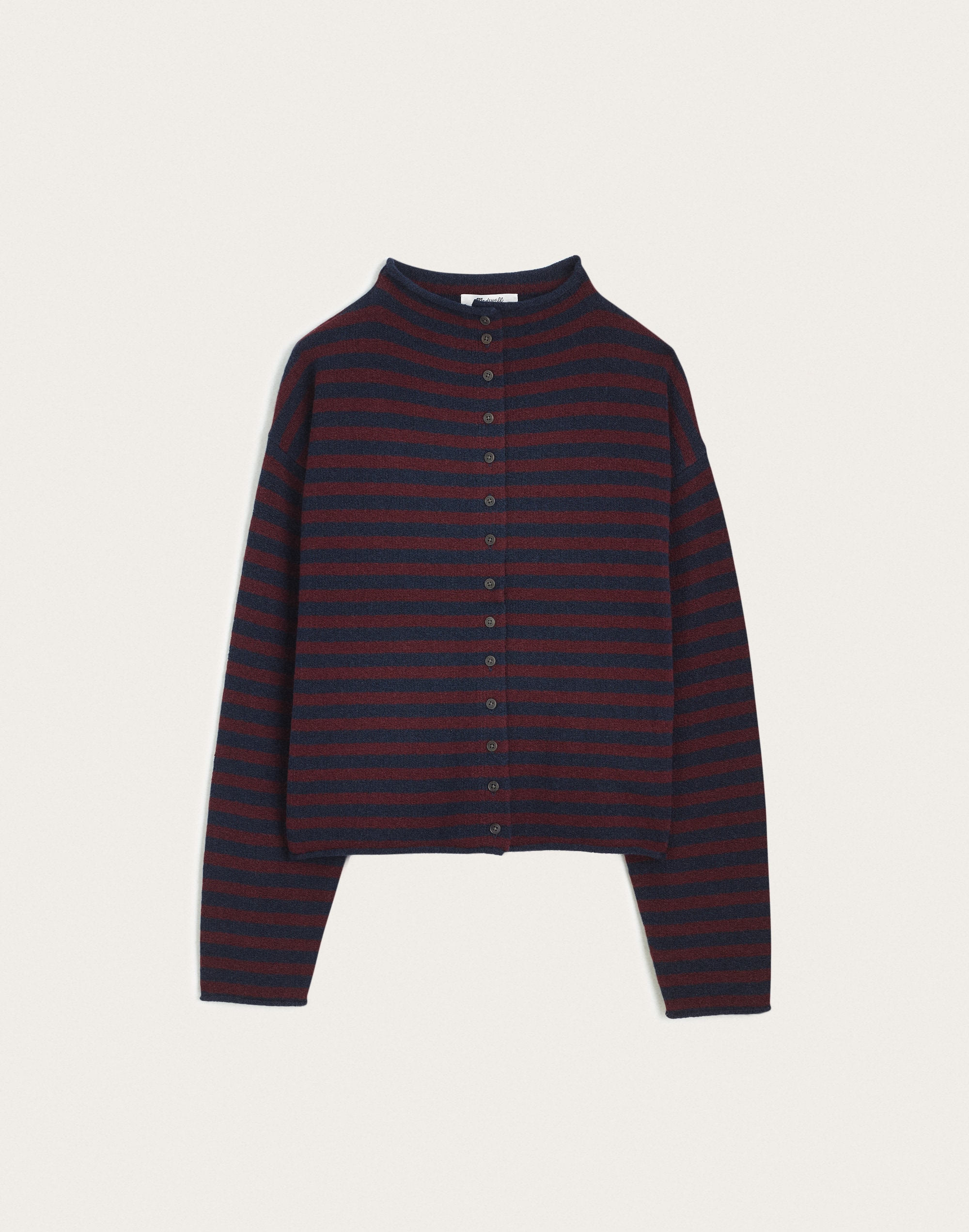 Funnel-Neck Cardigan
