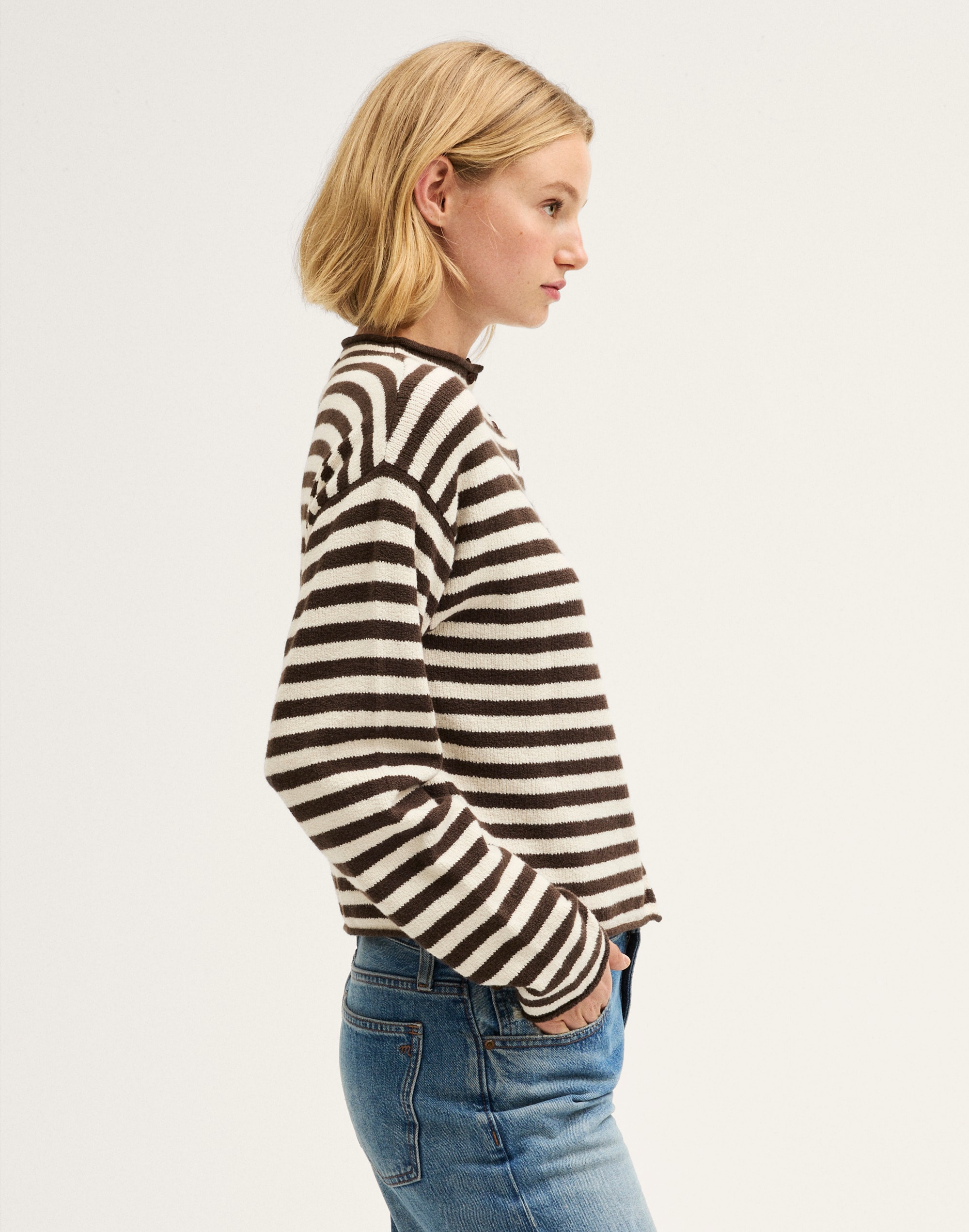 Funnel-Neck Cardigan