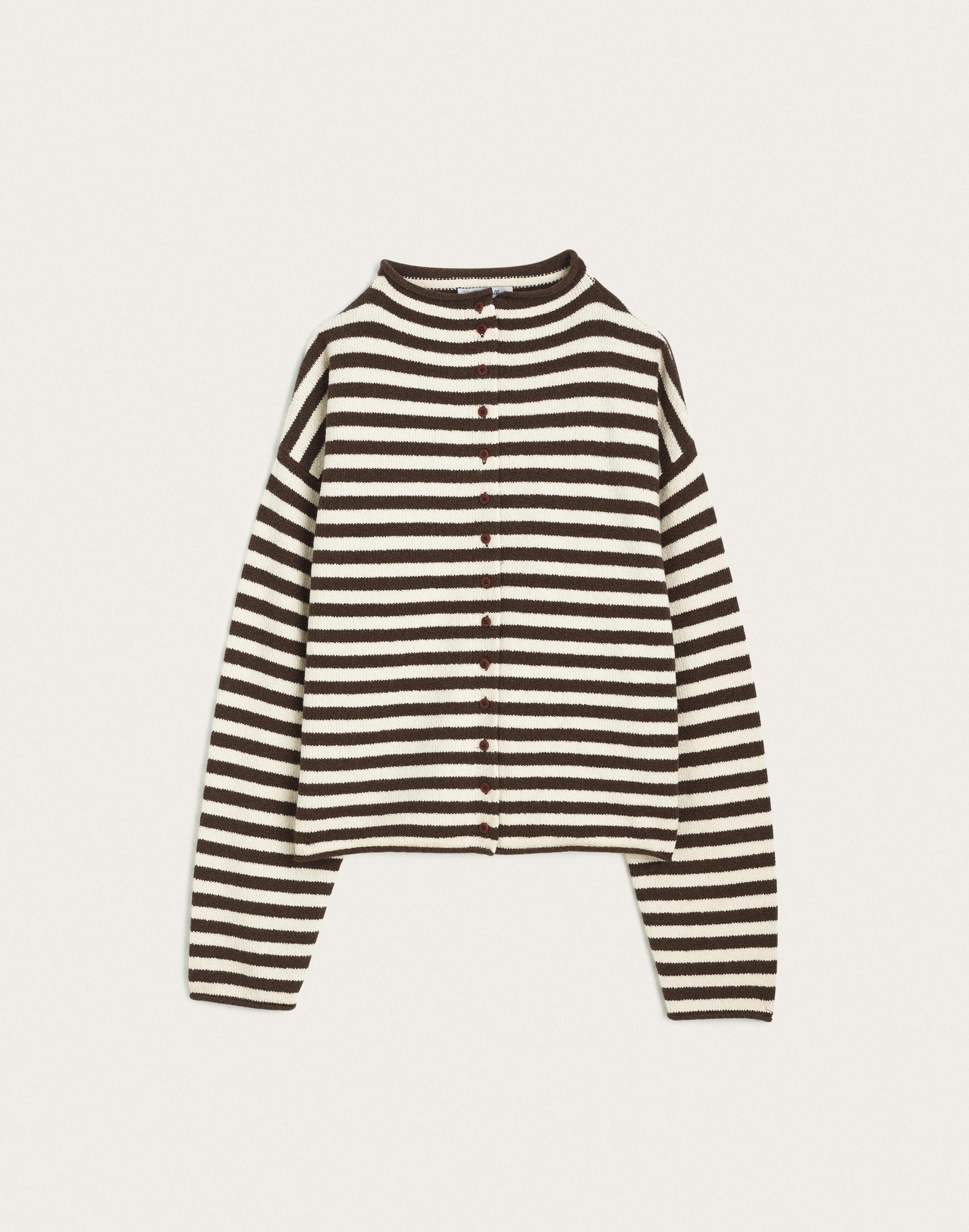 Funnel-Neck Cardigan