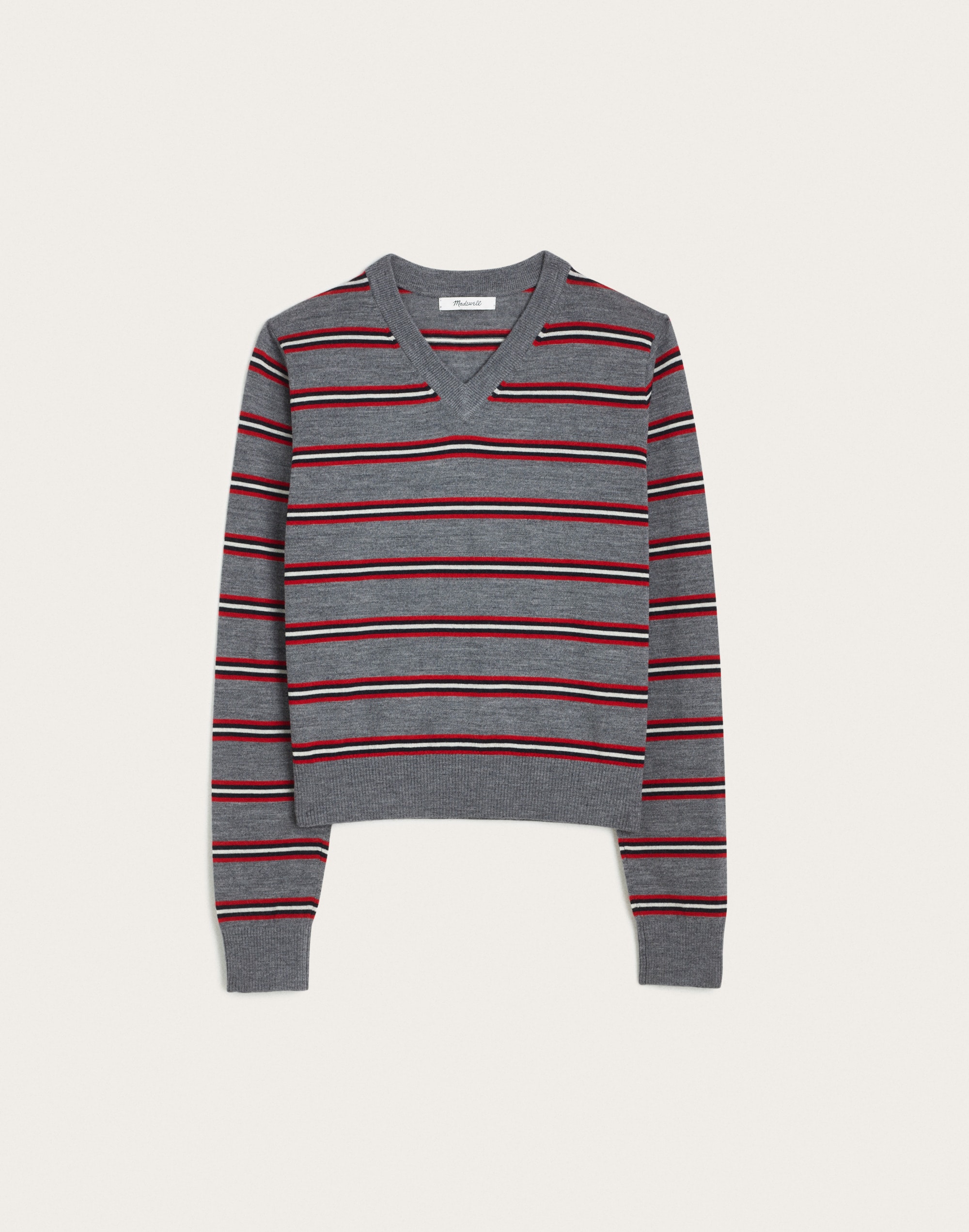 V-Neck Sweater in 100% Merino Wool
