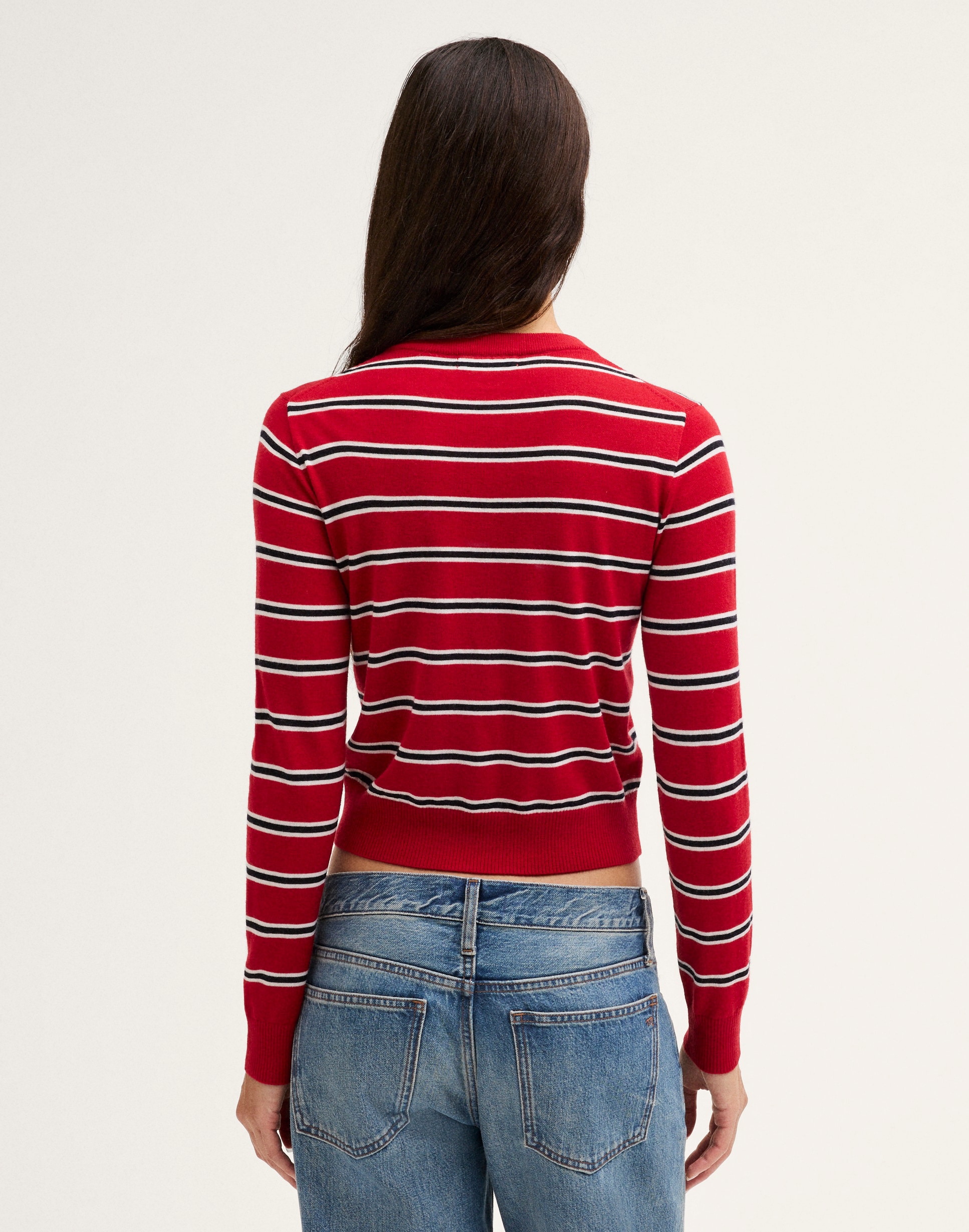 V-Neck Sweater in 100% Merino Wool