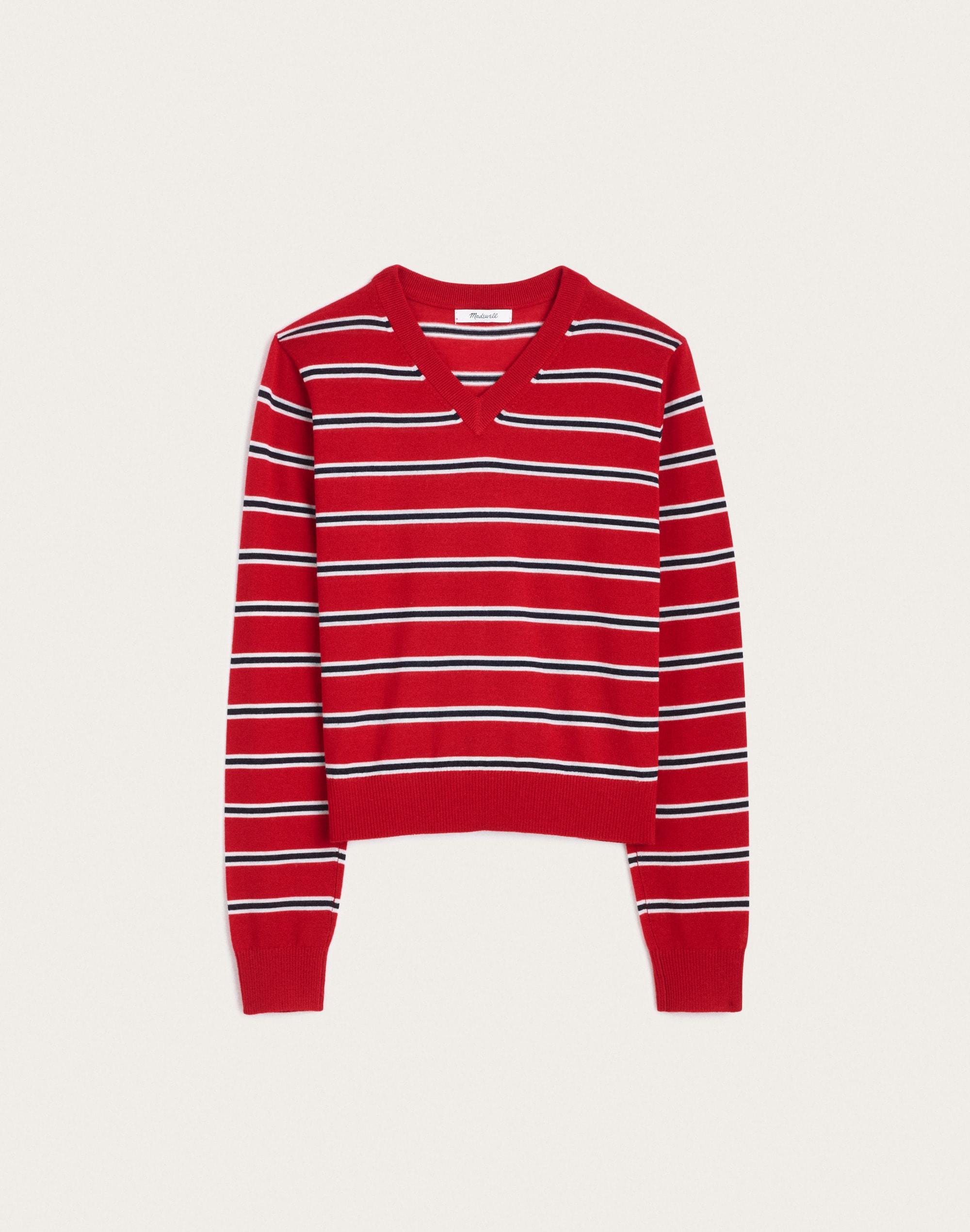 V-Neck Sweater in 100% Merino Wool