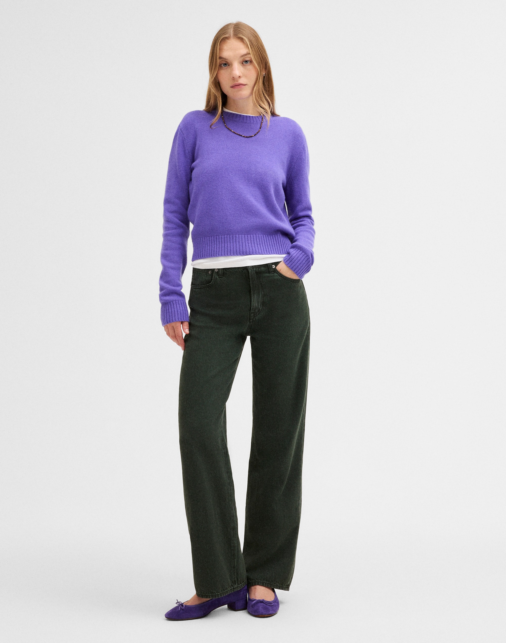 The Mila Crewneck in 100% SoftWool Alternate Image 1